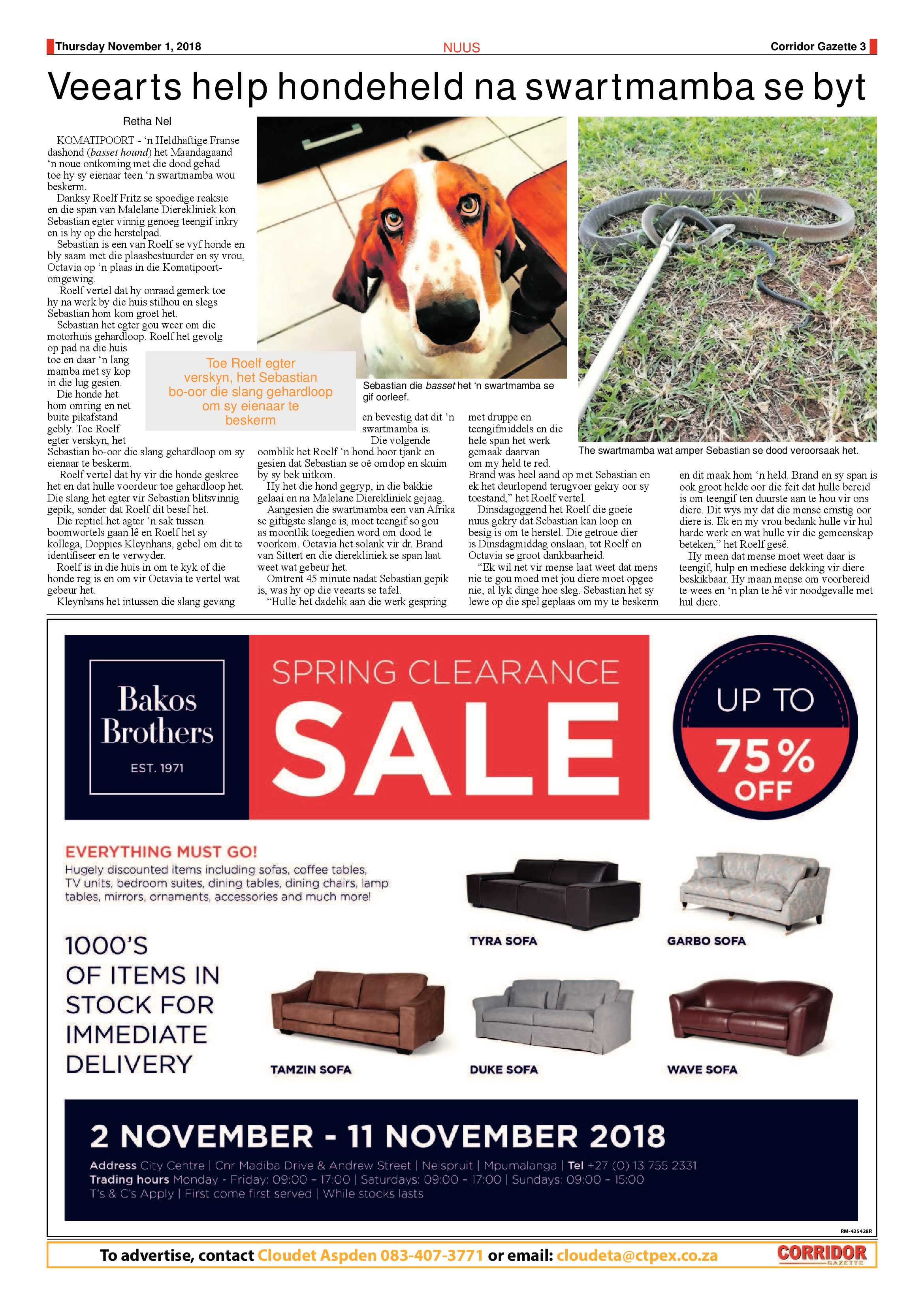 Corridor Gazette 1 November 2018 page 3