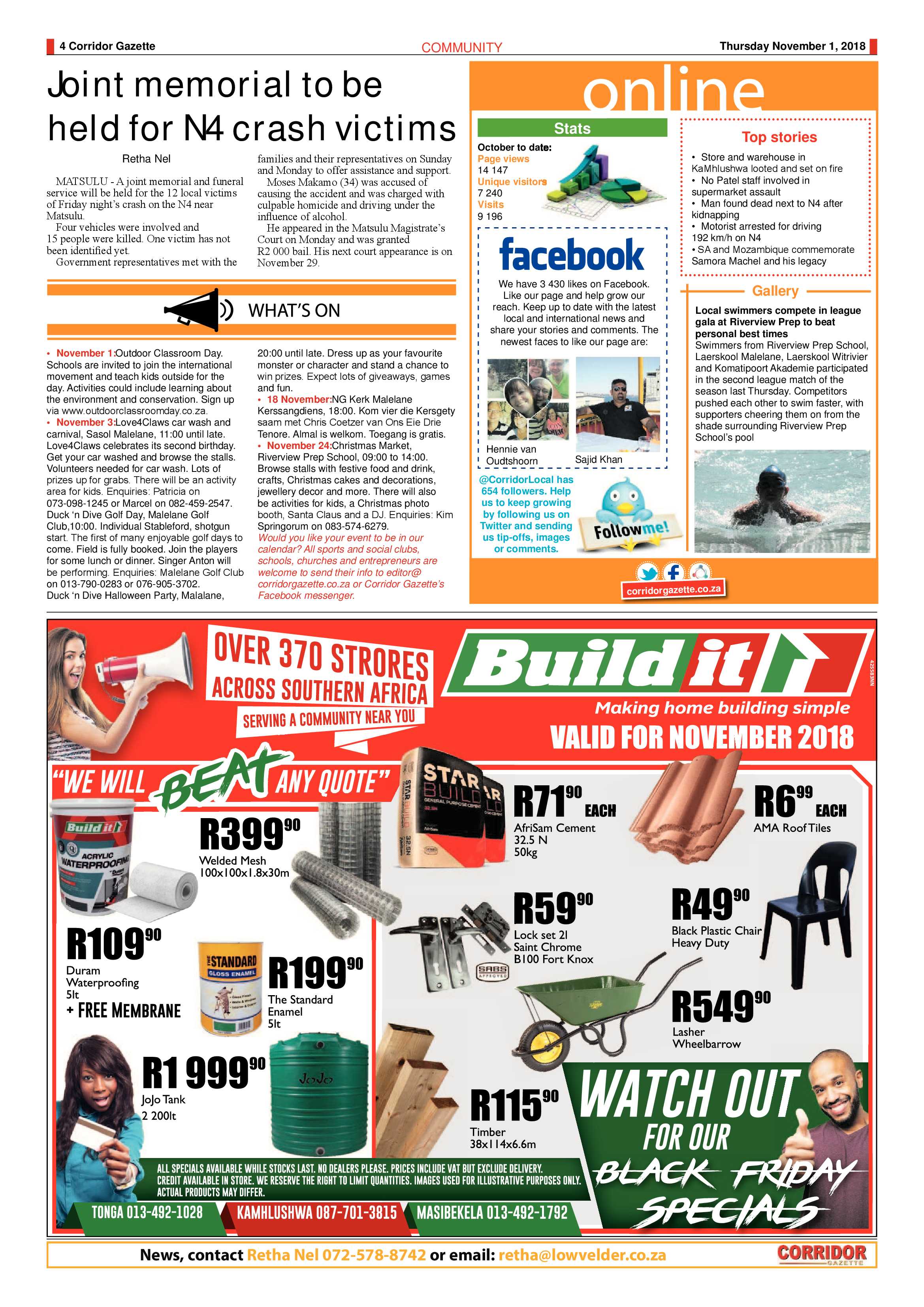Corridor Gazette 1 November 2018 page 4
