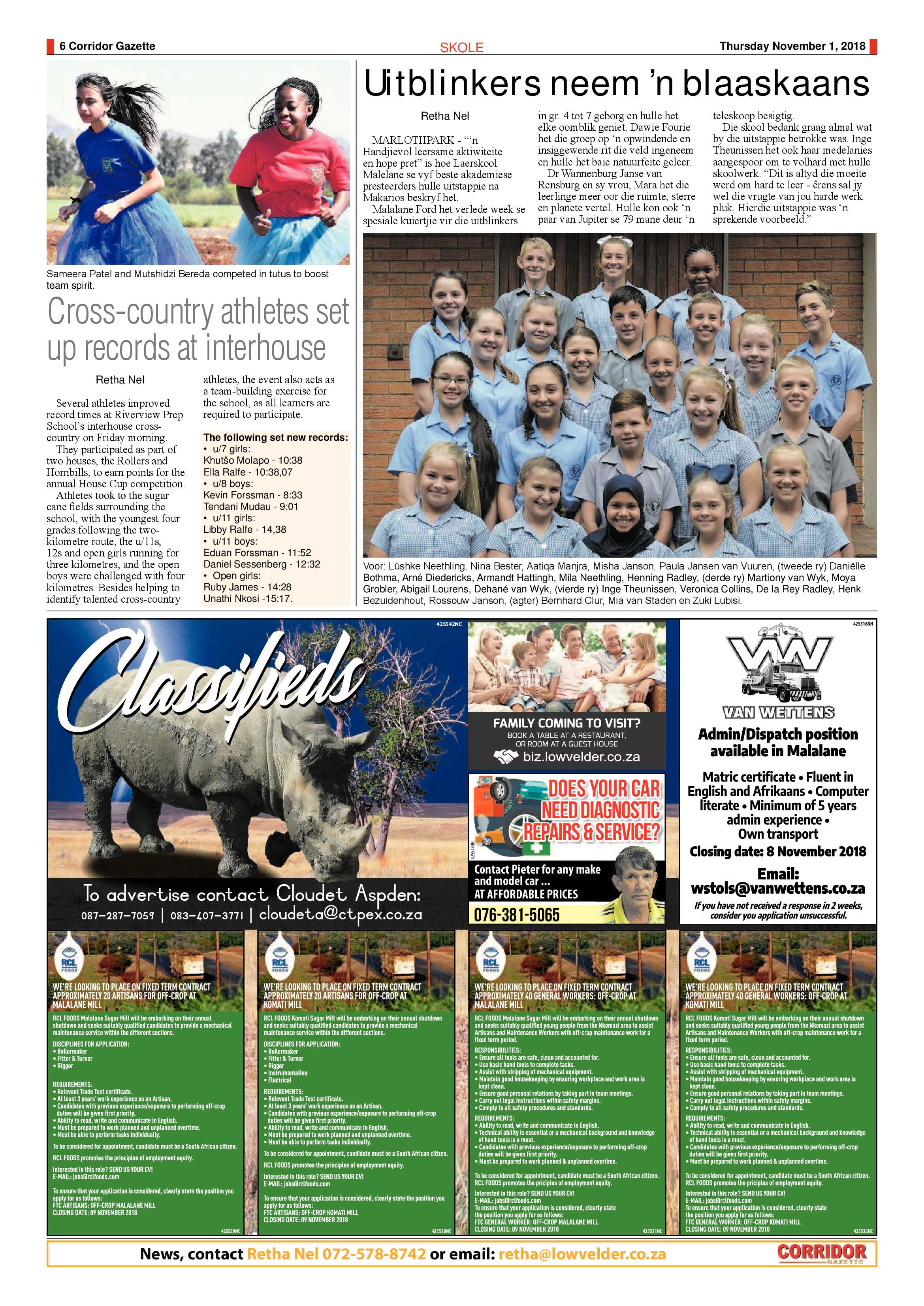 Corridor Gazette 1 November 2018 page 6