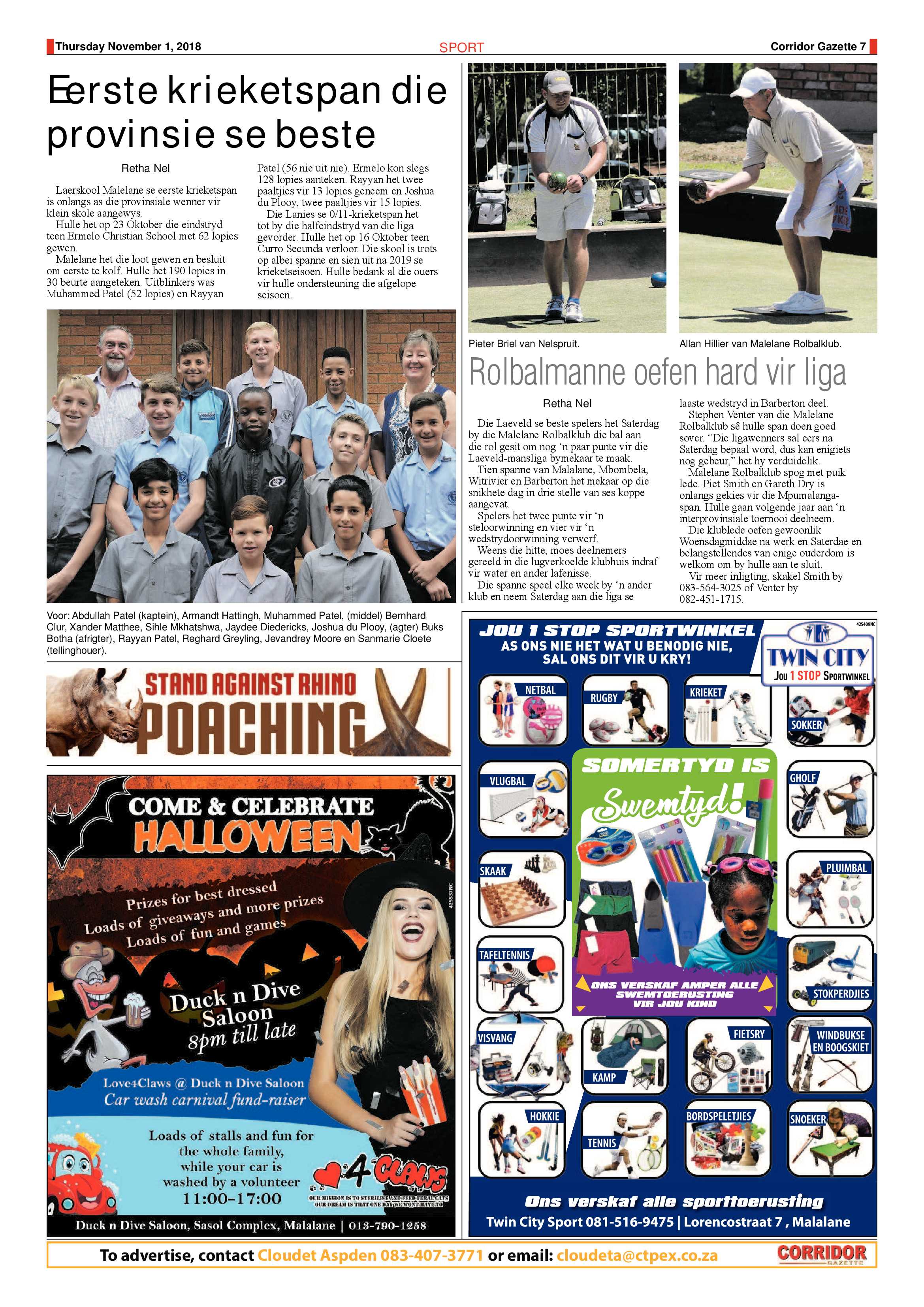 Corridor Gazette 1 November 2018 page 7