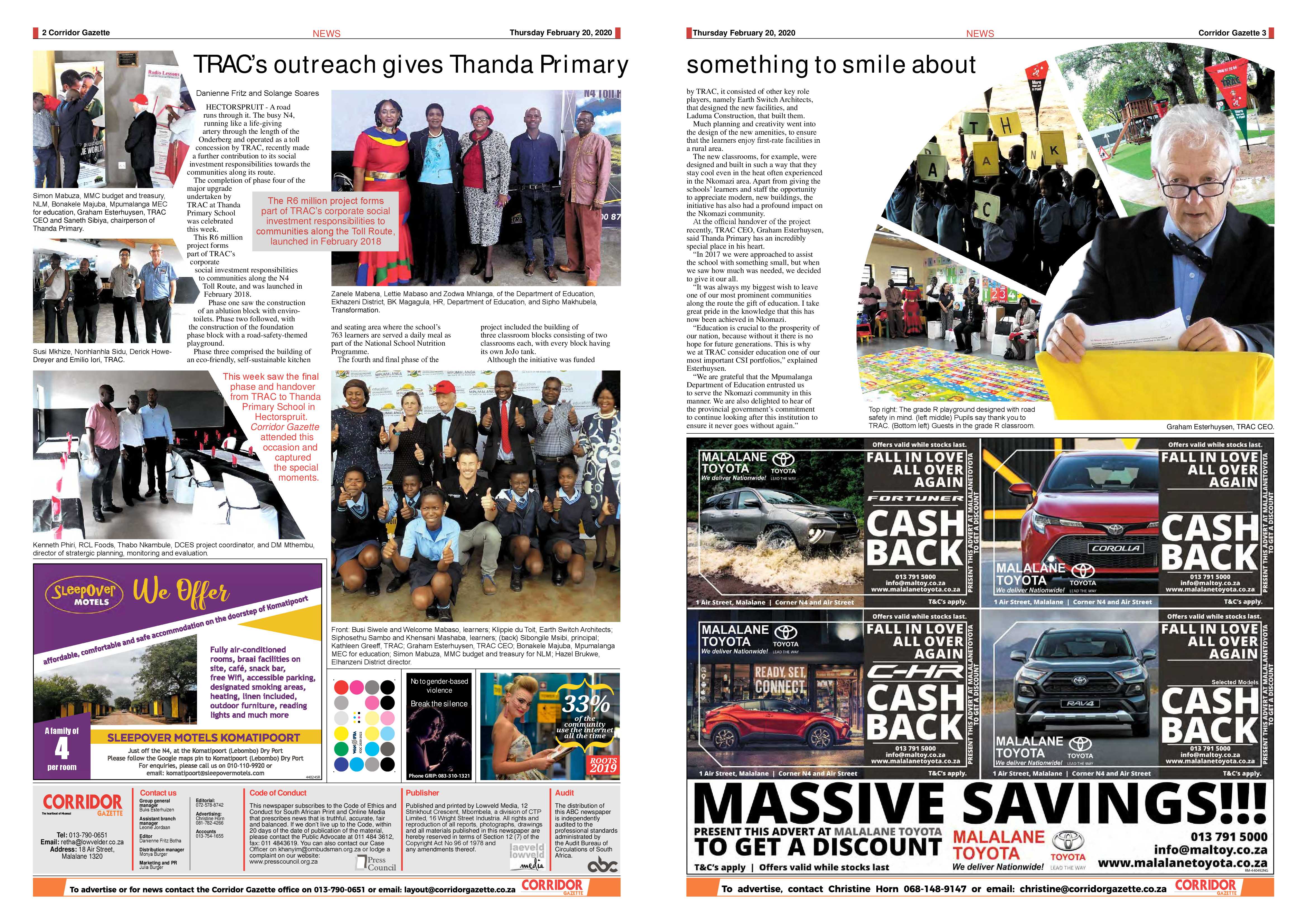 Corridor Gazette 20 February 2020 page 2