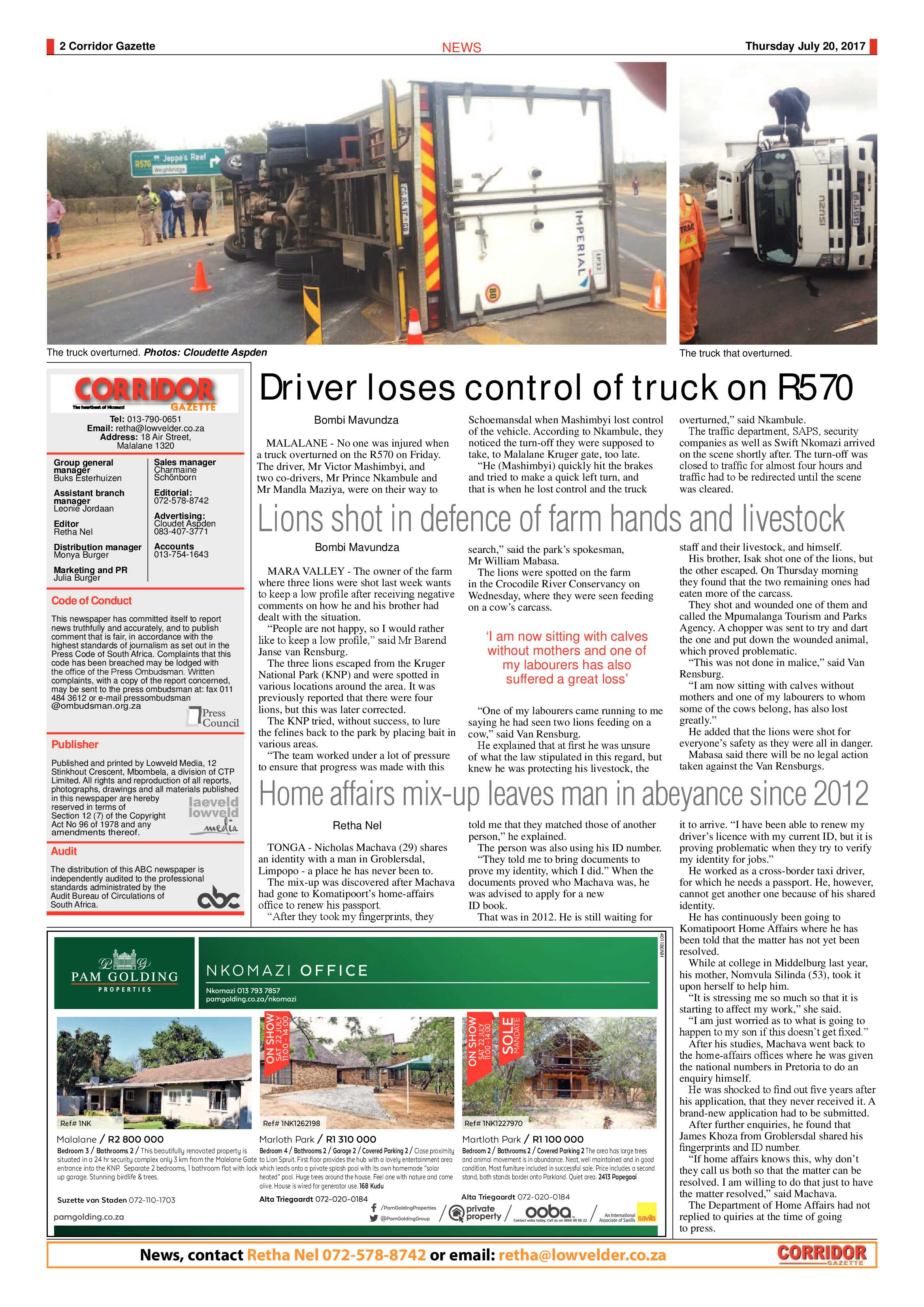Corridor Gazette 20 July 2017 page 2