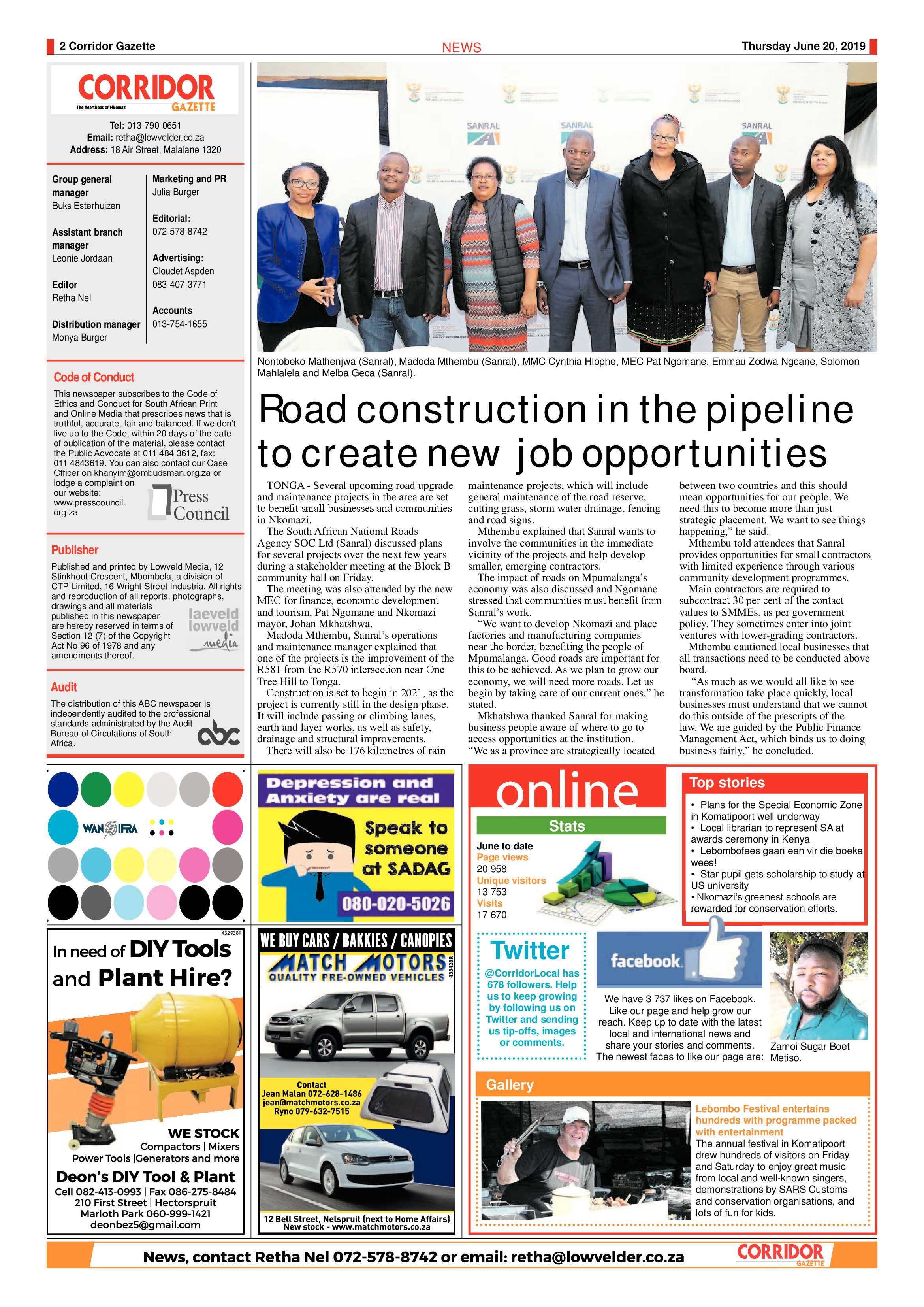 Corridor Gazette 20 June 2019 page 2