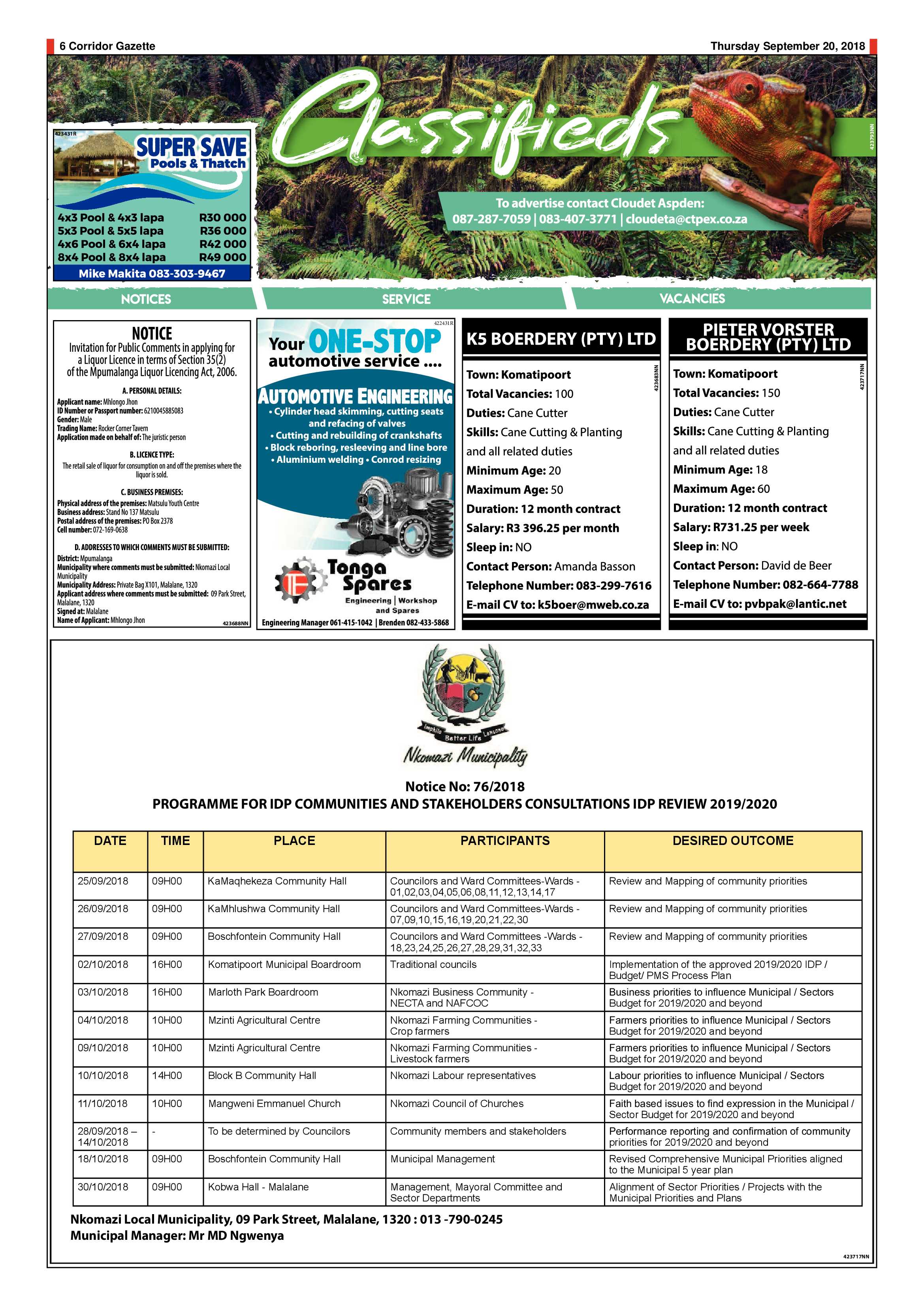 Corridor Gazette 20 September 2018 page 6