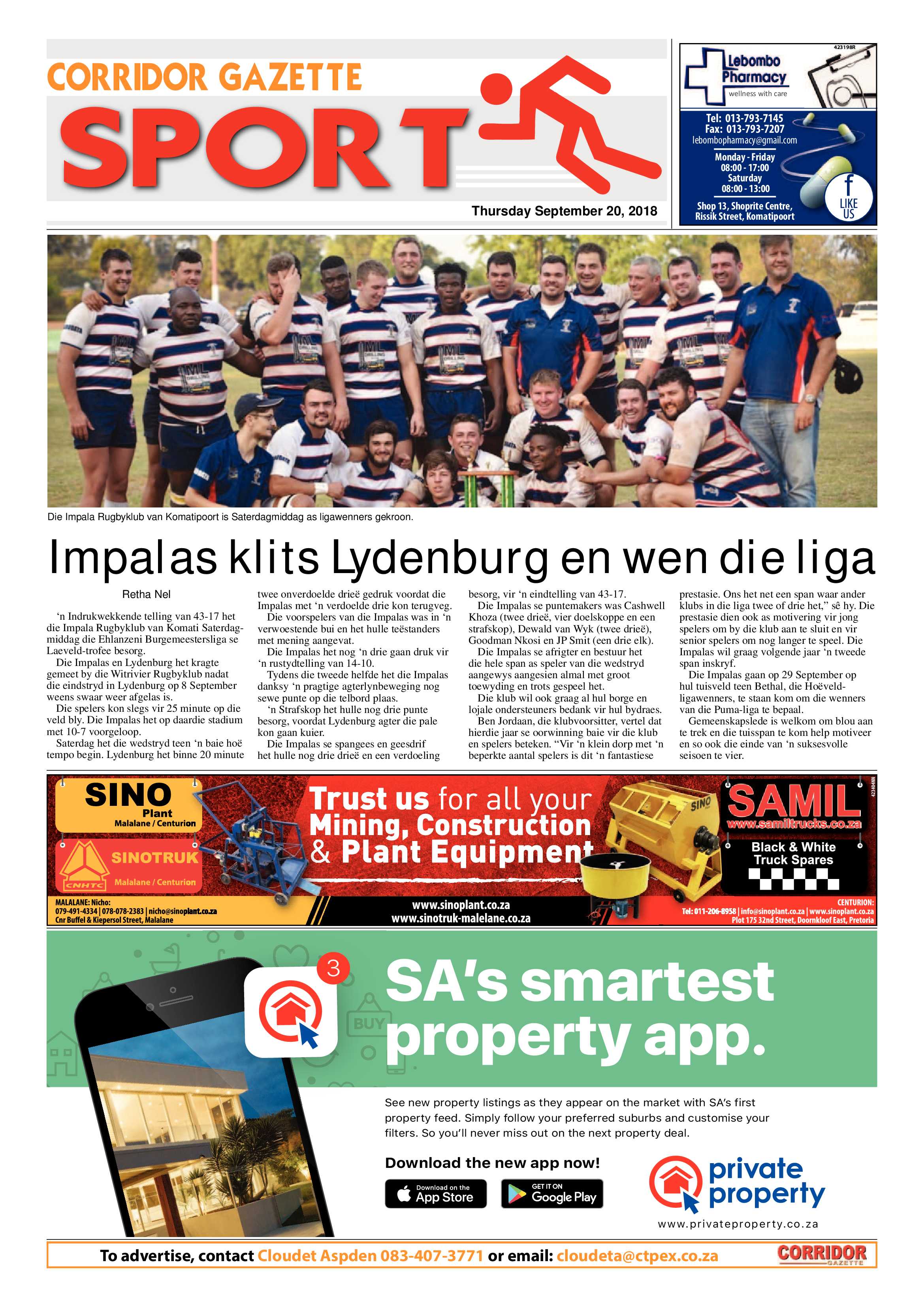 Corridor Gazette 20 September 2018 page 8