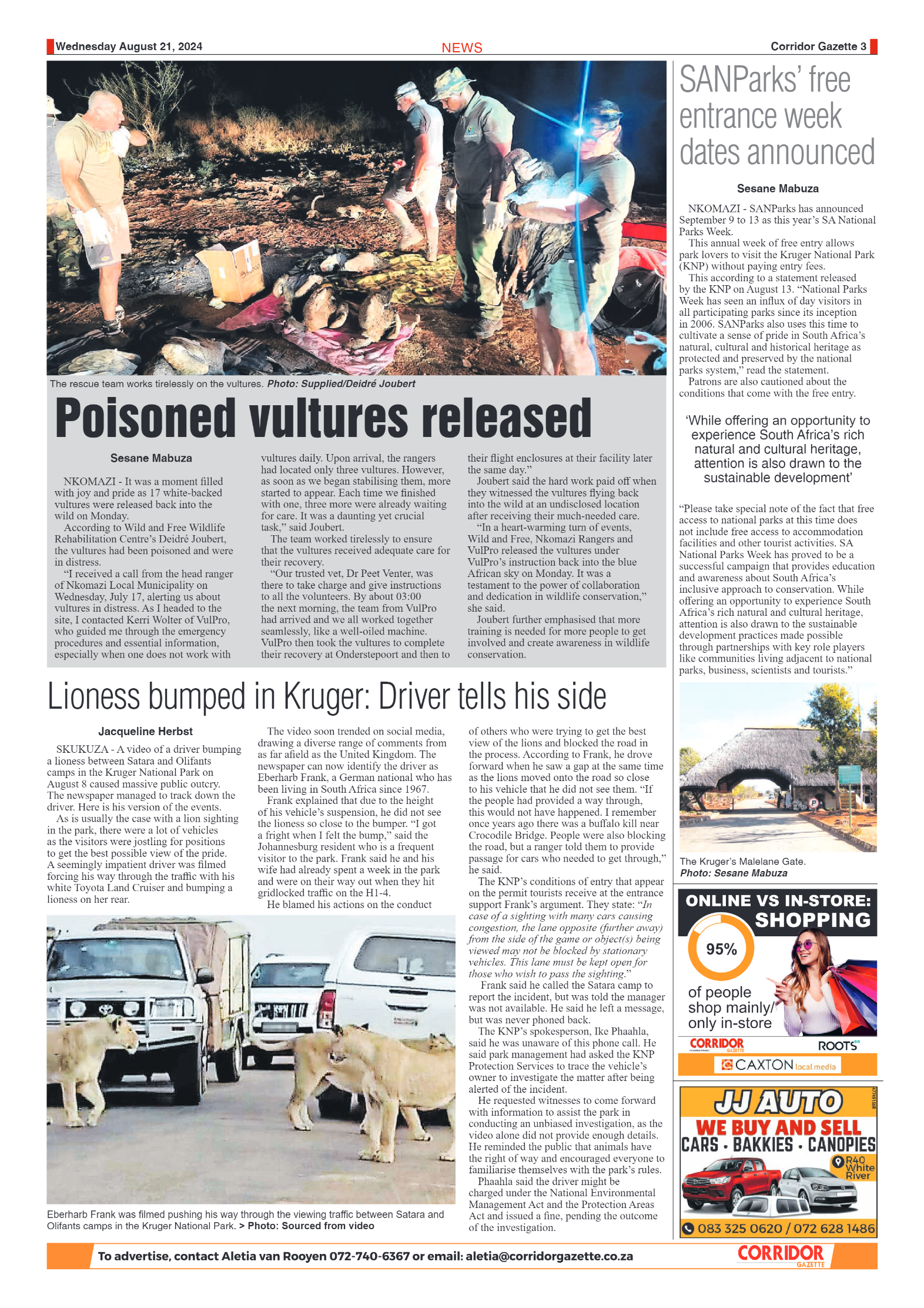 Corridor Gazette 21 August 2024 page 3