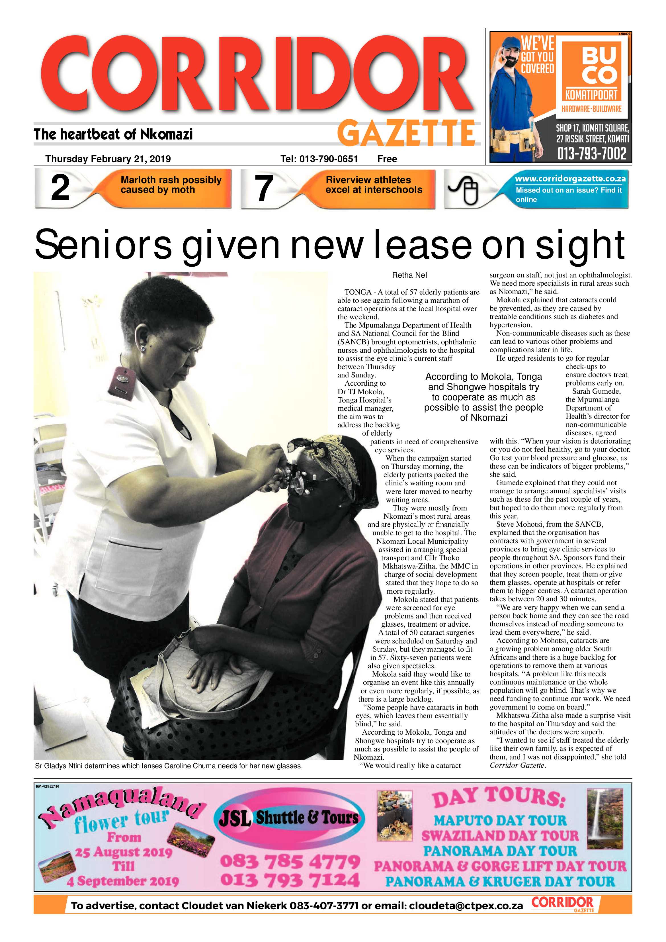 Corridor Gazette 21 February 2019 page 1