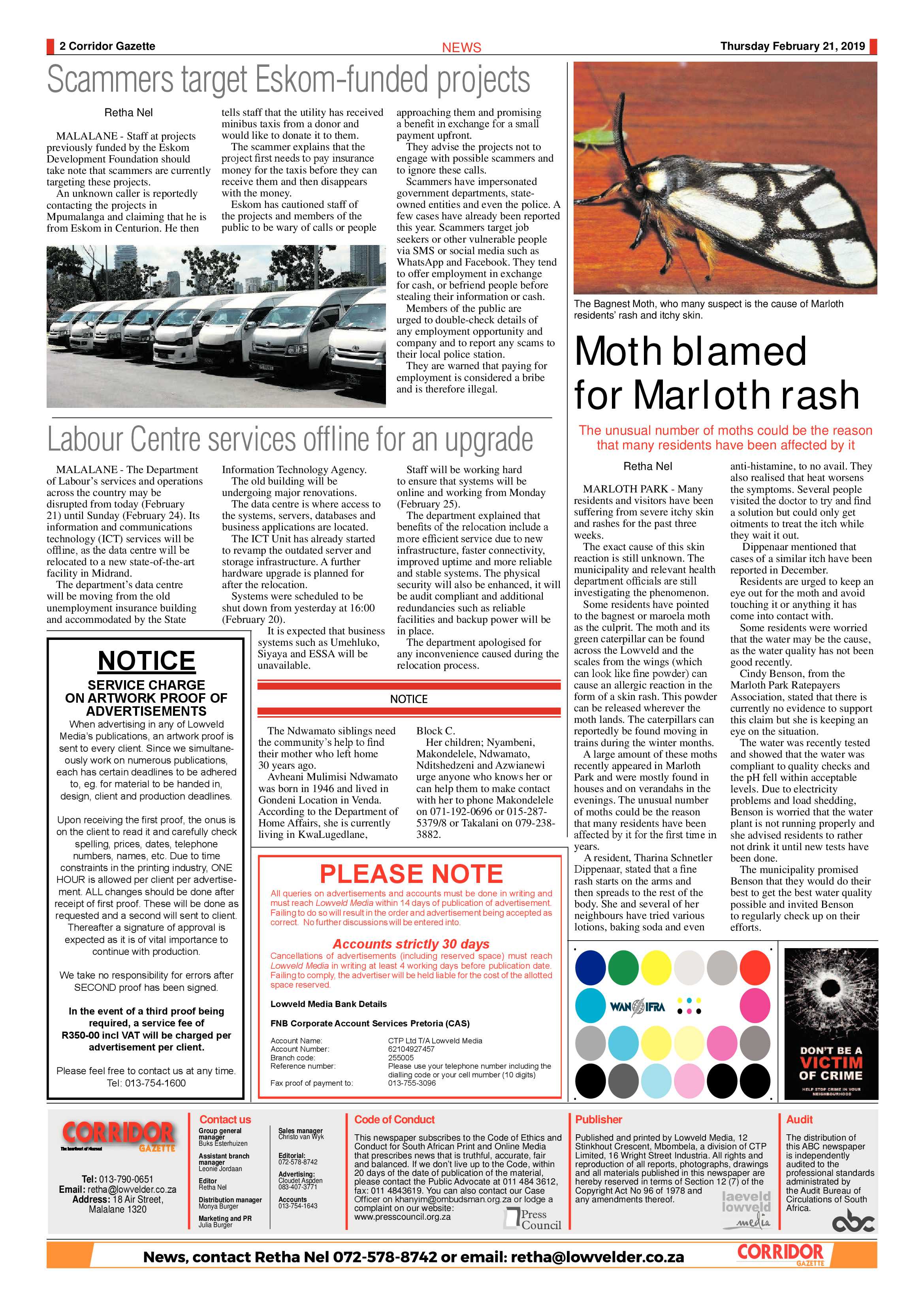 Corridor Gazette 21 February 2019 page 2