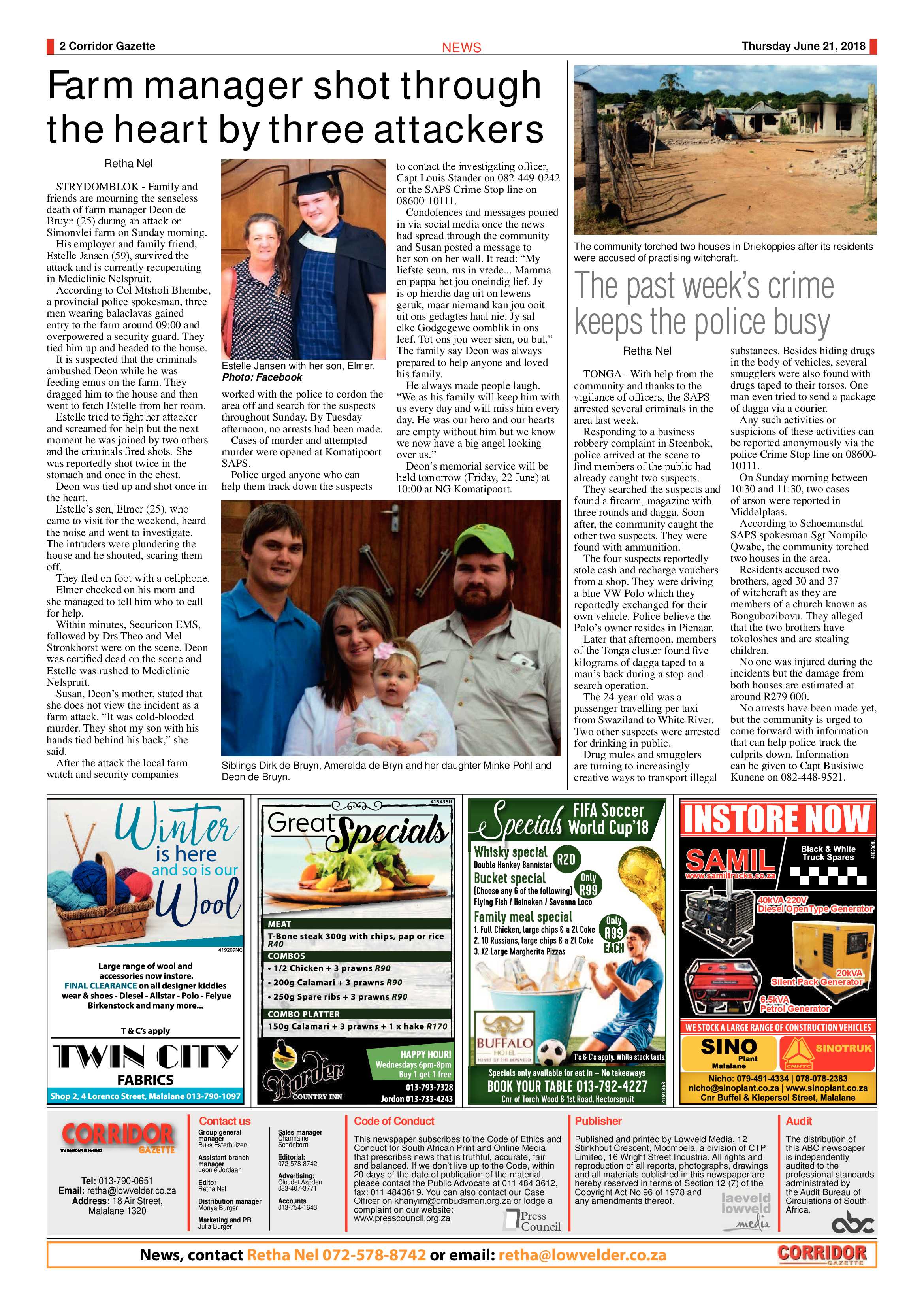 Corridor Gazette 21 June 2018 page 2