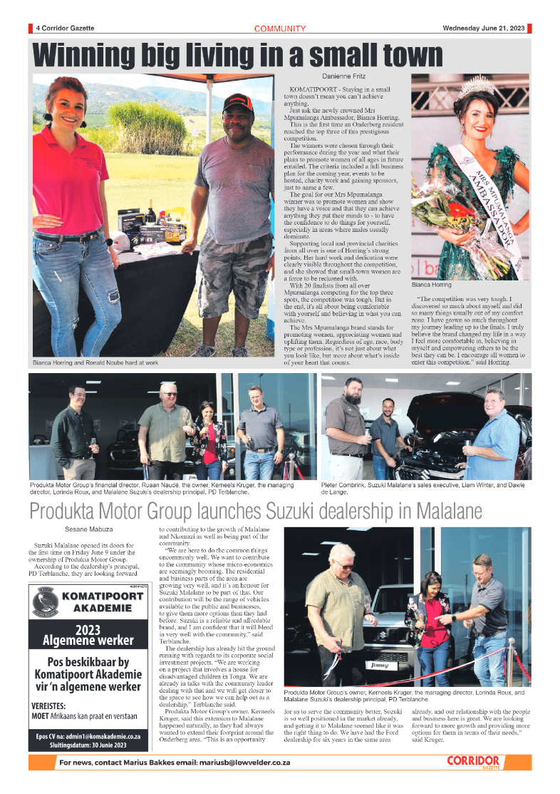 Corridor Gazette 21 June 2023 page 4