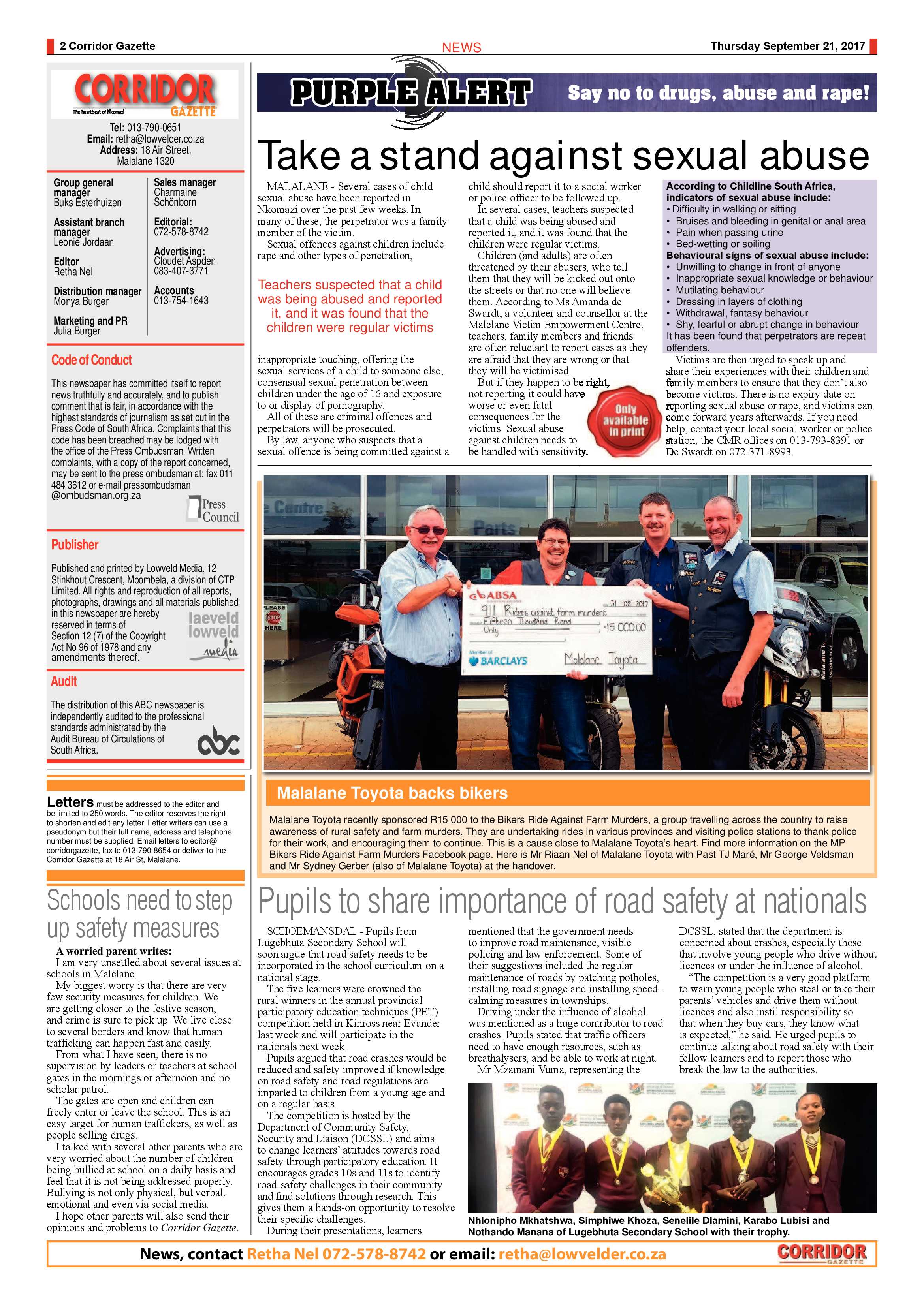 Corridor Gazette 21 September 2017 page 2