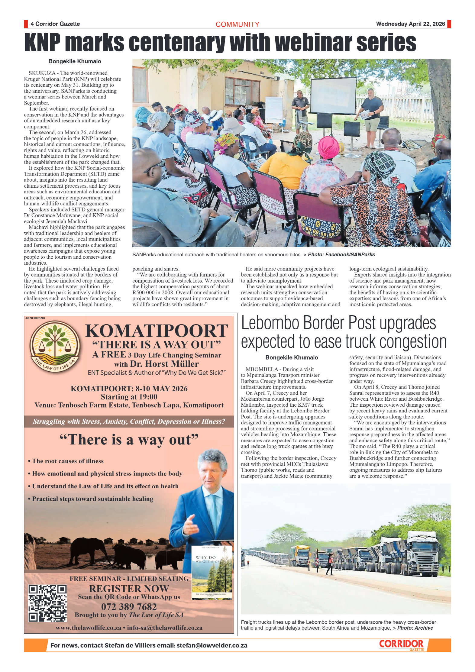 Corridor Gazette 23 April 2026 page 3