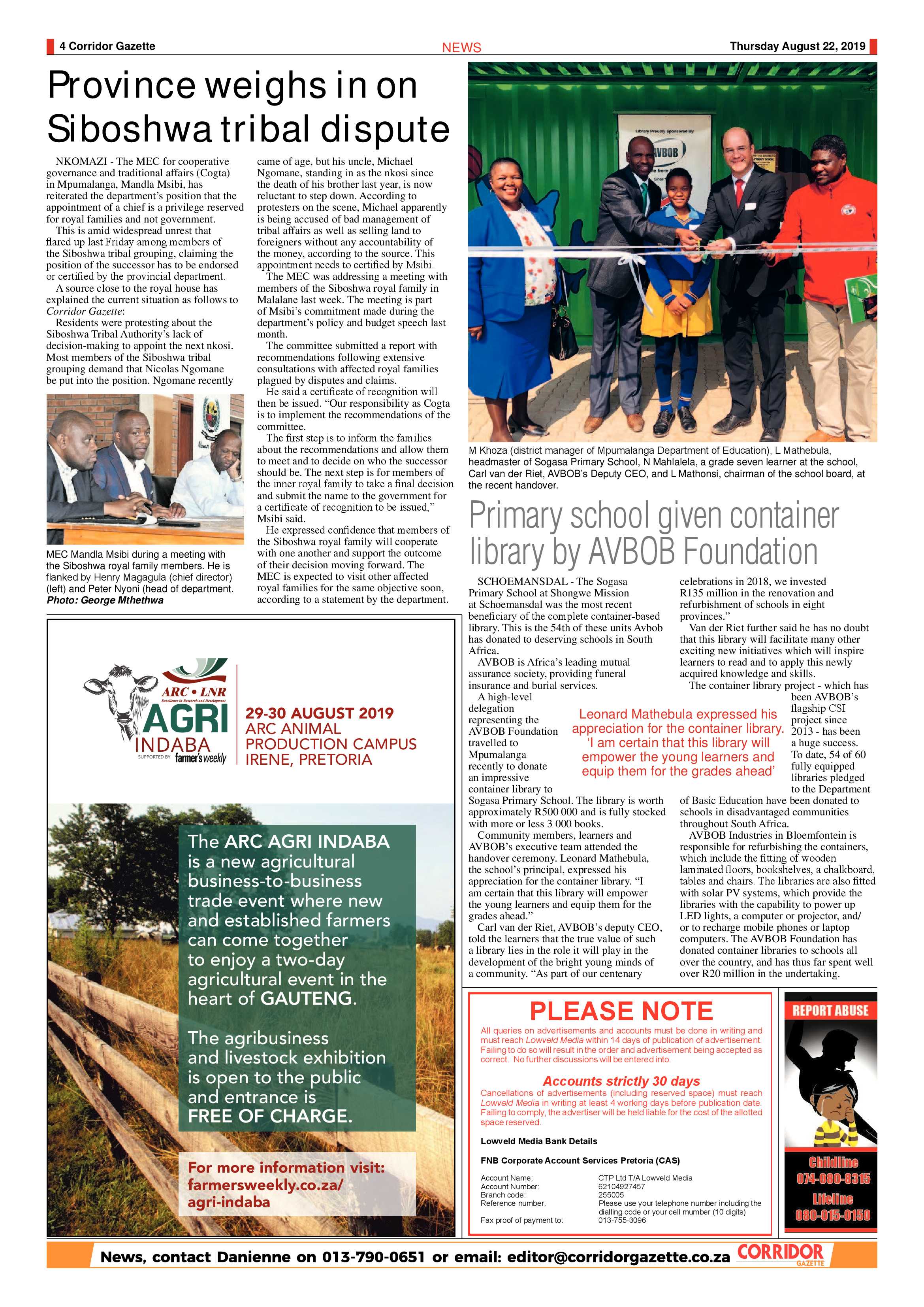 Corridor Gazette 22 August 2019 page 4