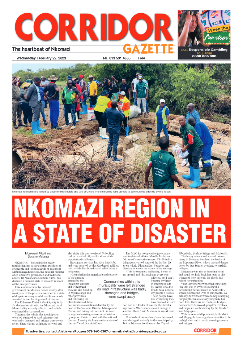 Corridor Gazette 22 February 2023 page 1
