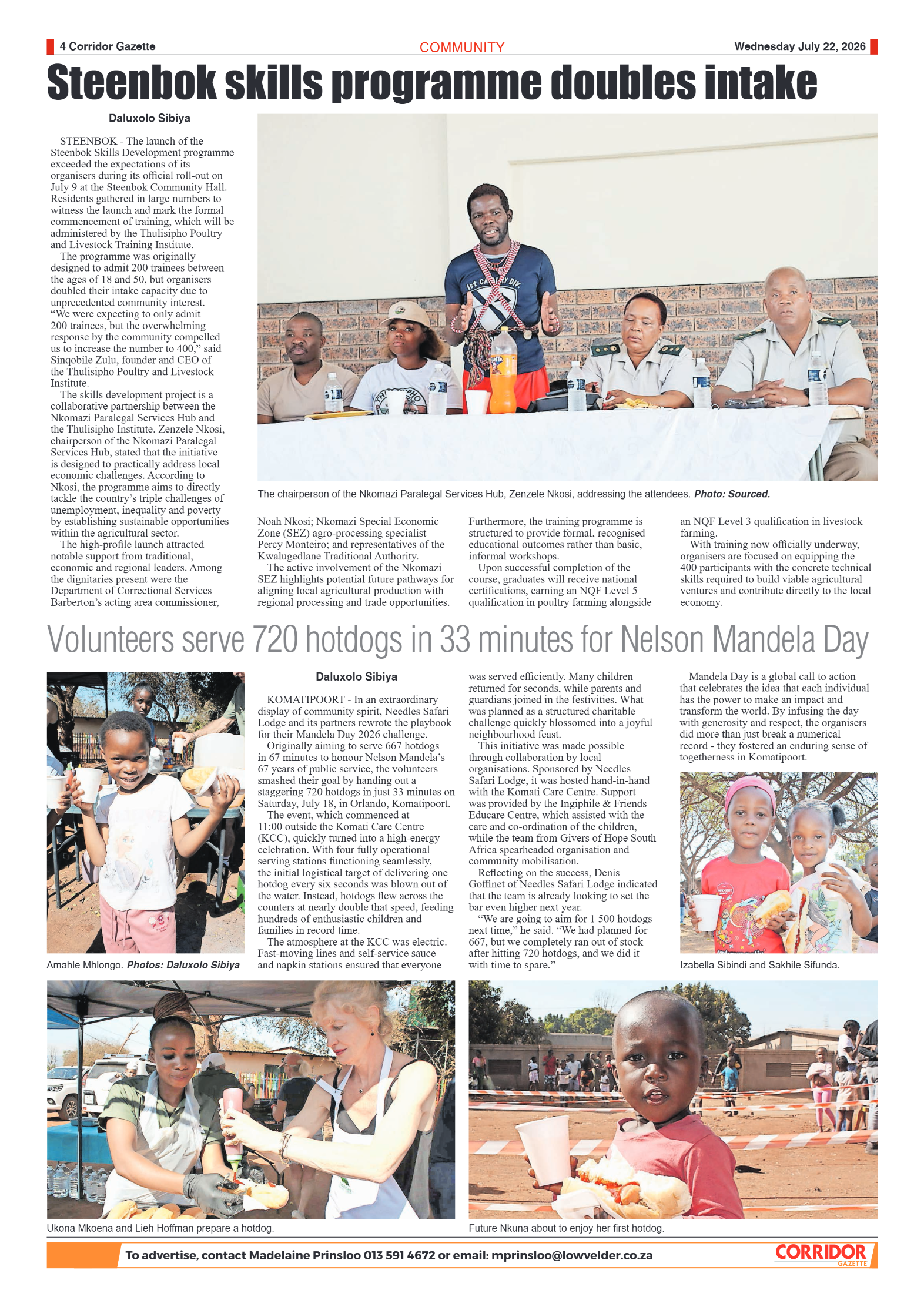 Corridor Gazette 22 July 2026 page 4