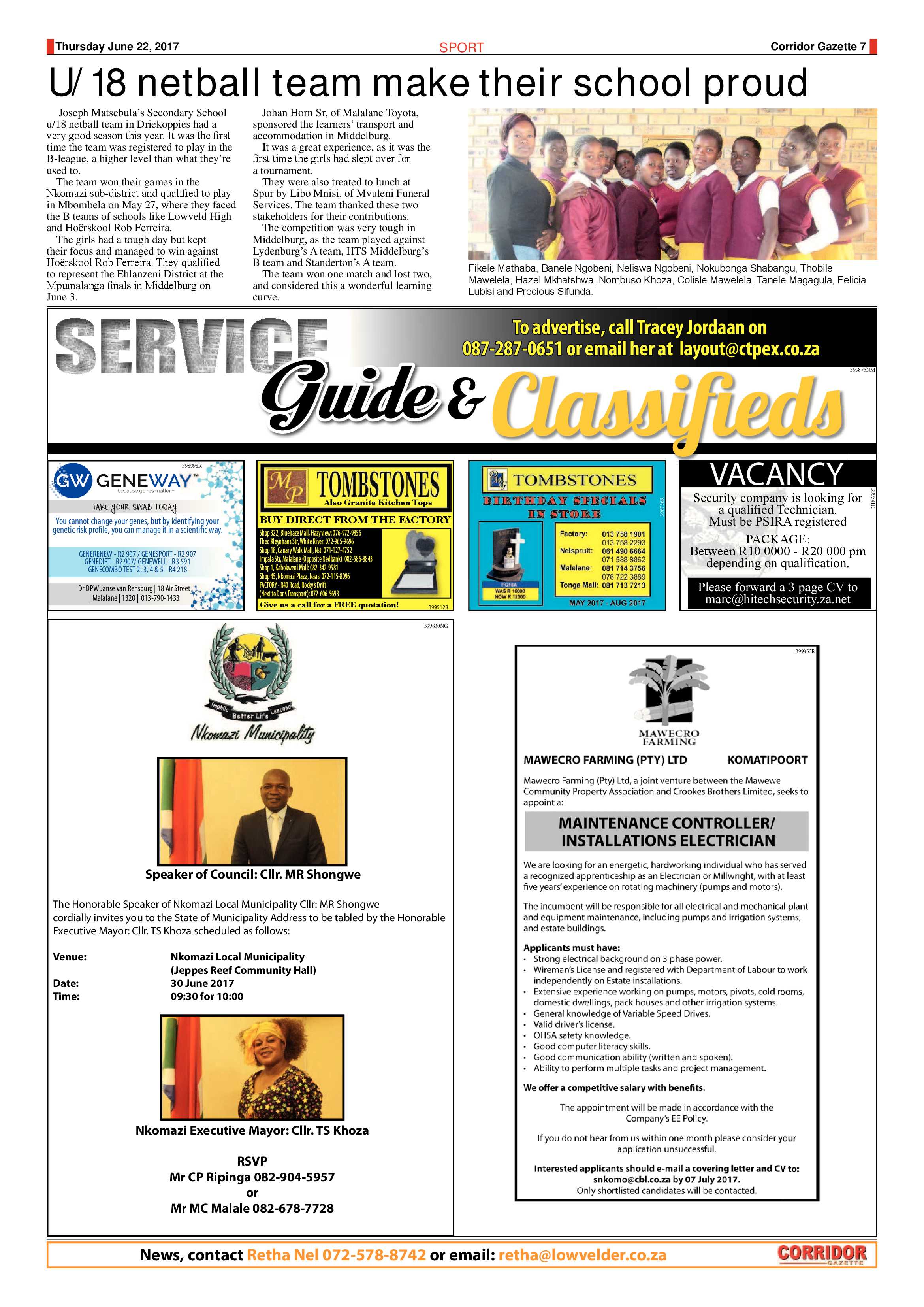 Corridor Gazette 22 June 2017 page 7