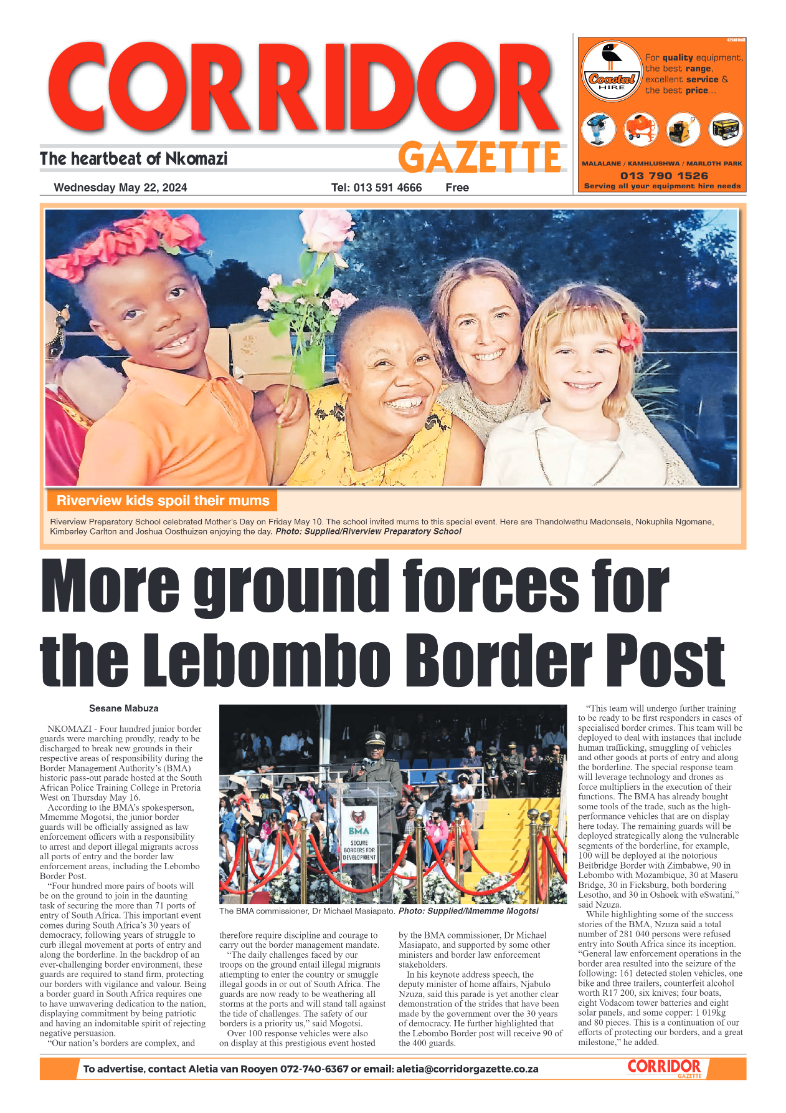 Corridor Gazette 22 May 2024 page 1
