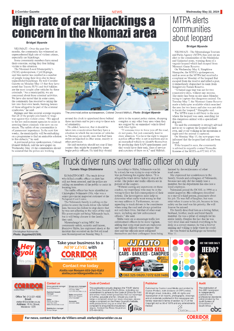 Corridor Gazette 22 May 2024 page 2