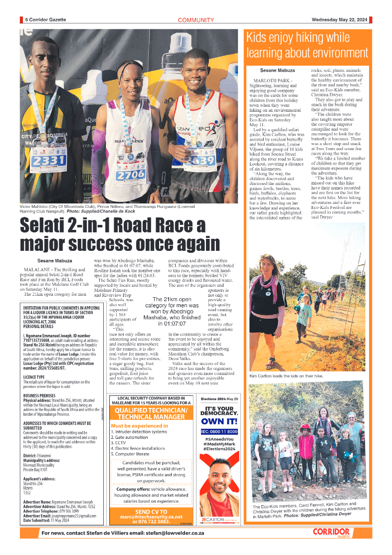 Corridor Gazette 22 May 2024 page 6