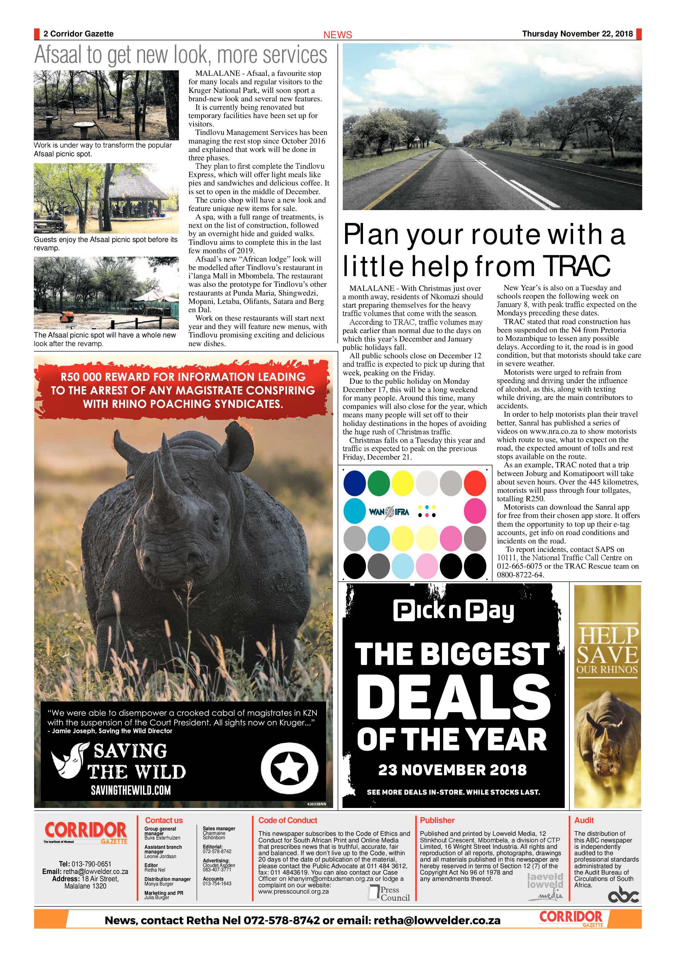 Corridor Gazette 22 November 2018 page 2