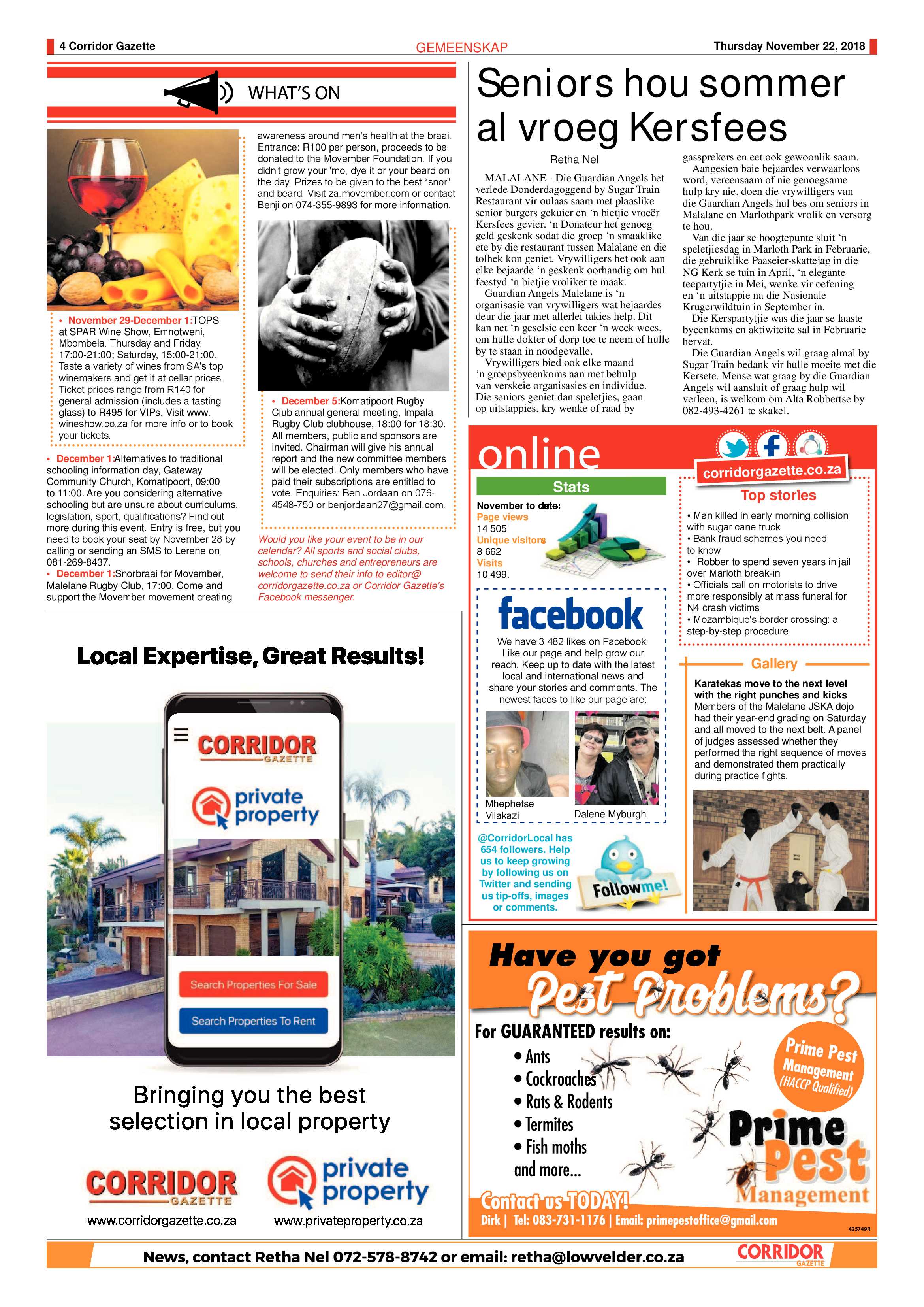 Corridor Gazette 22 November 2018 page 4