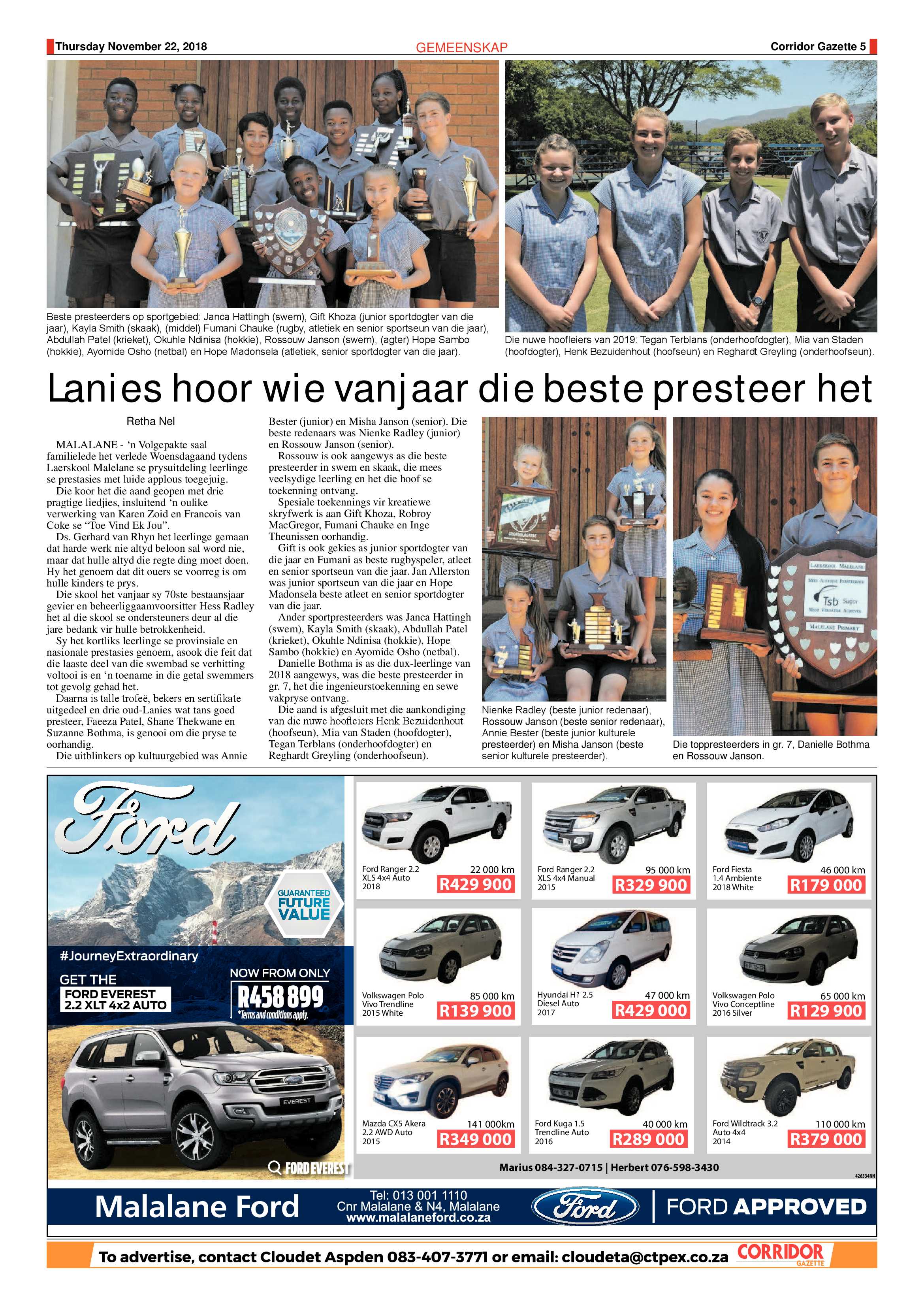 Corridor Gazette 22 November 2018 page 5