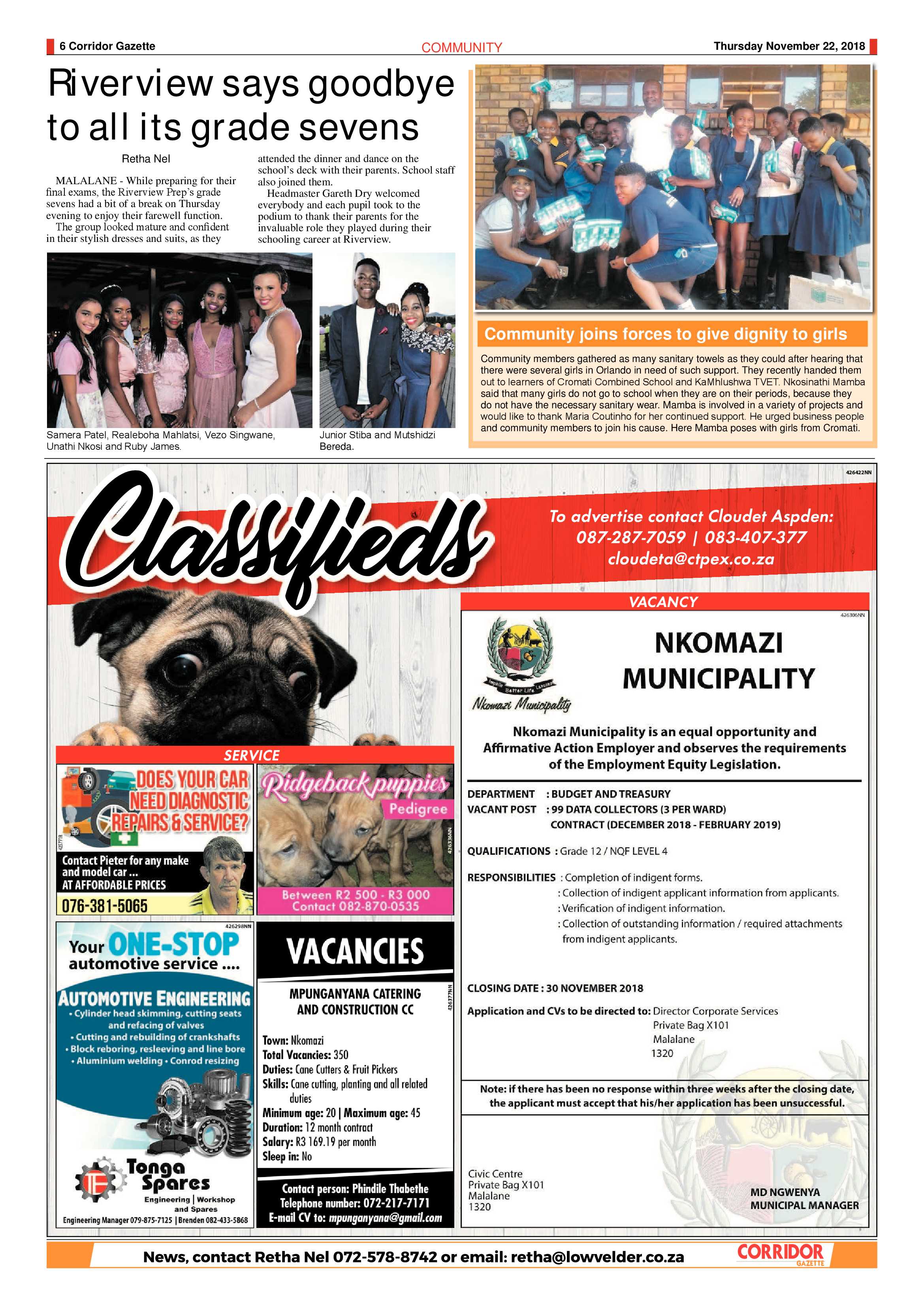 Corridor Gazette 22 November 2018 page 6