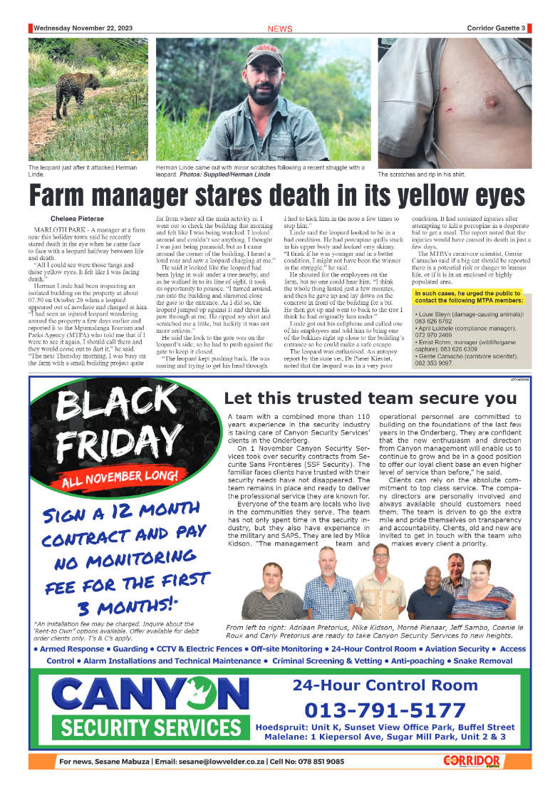 Corridor Gazette 22 November 2023 page 3