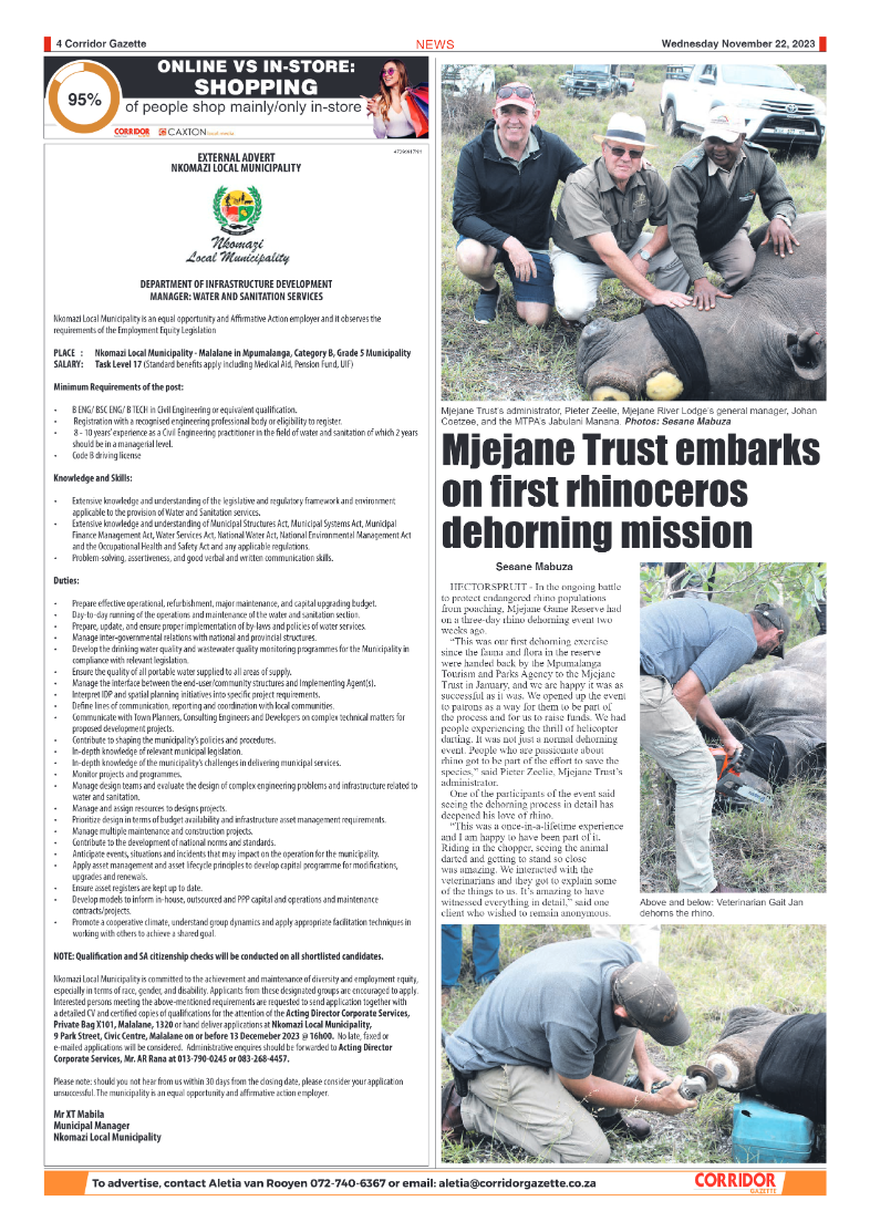 Corridor Gazette 22 November 2023 page 4