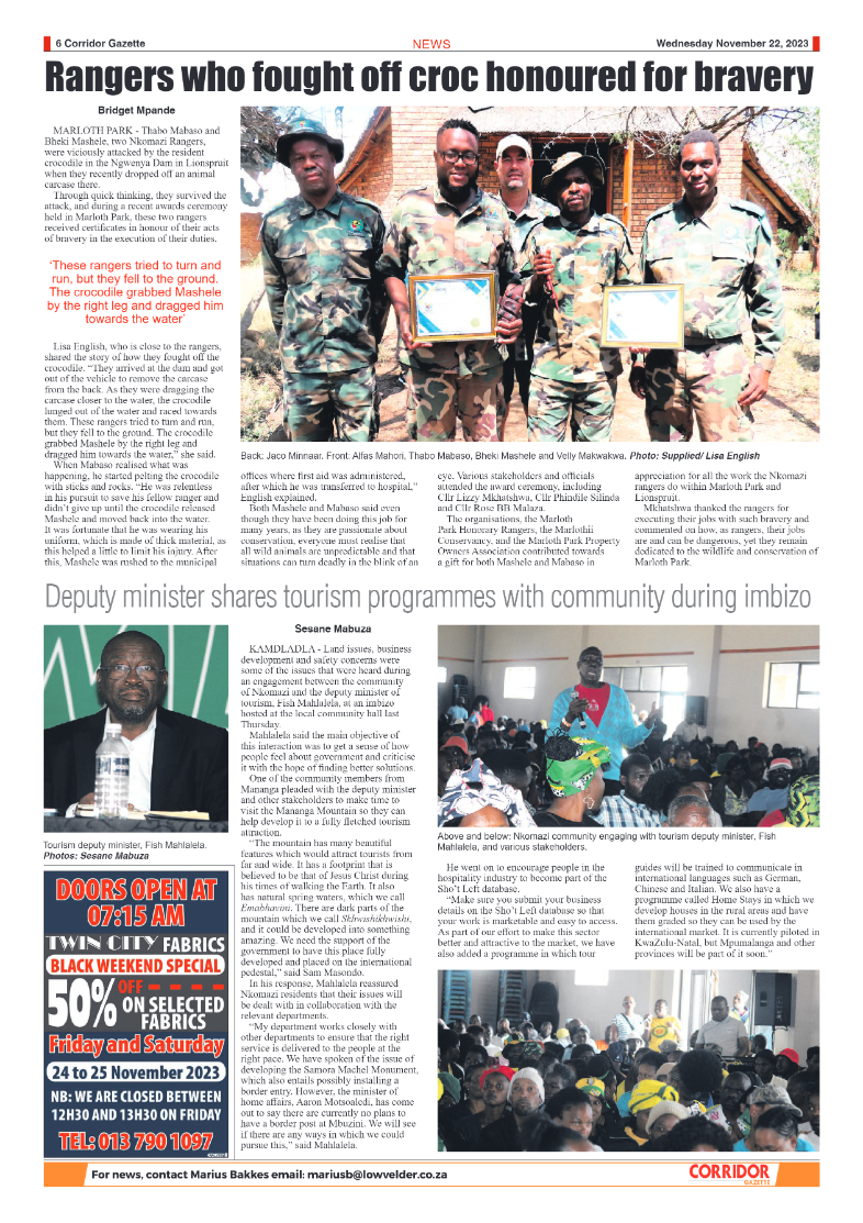 Corridor Gazette 22 November 2023 page 6