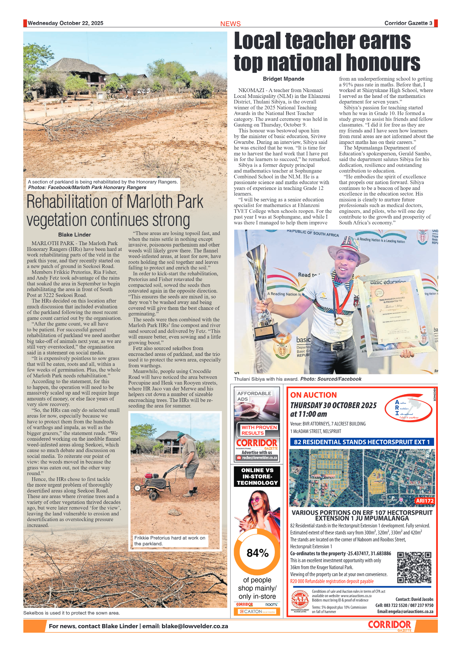 Corridor Gazette 22 October 2025 page 3