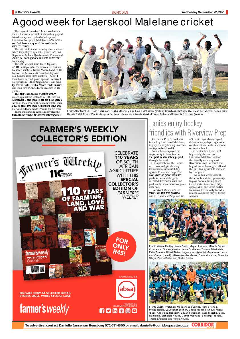 Corridor Gazette 22 September 2021 page 6