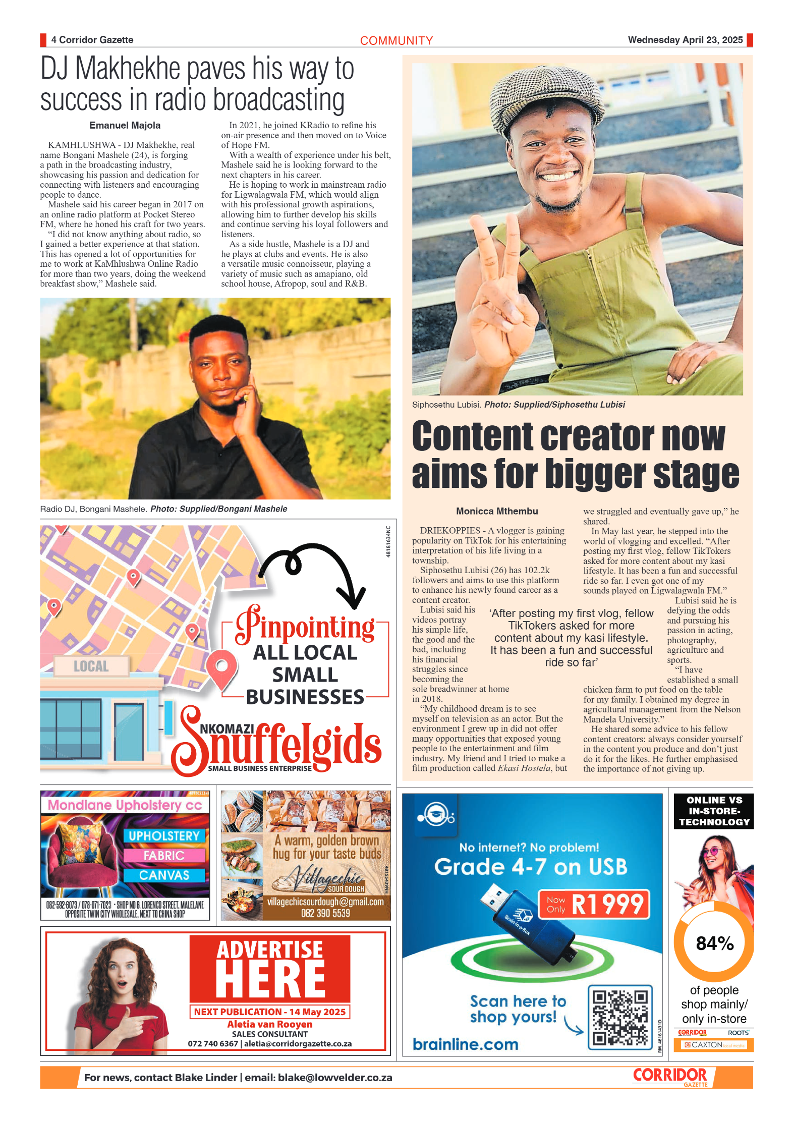 Corridor Gazette 23 April 2025 page 4