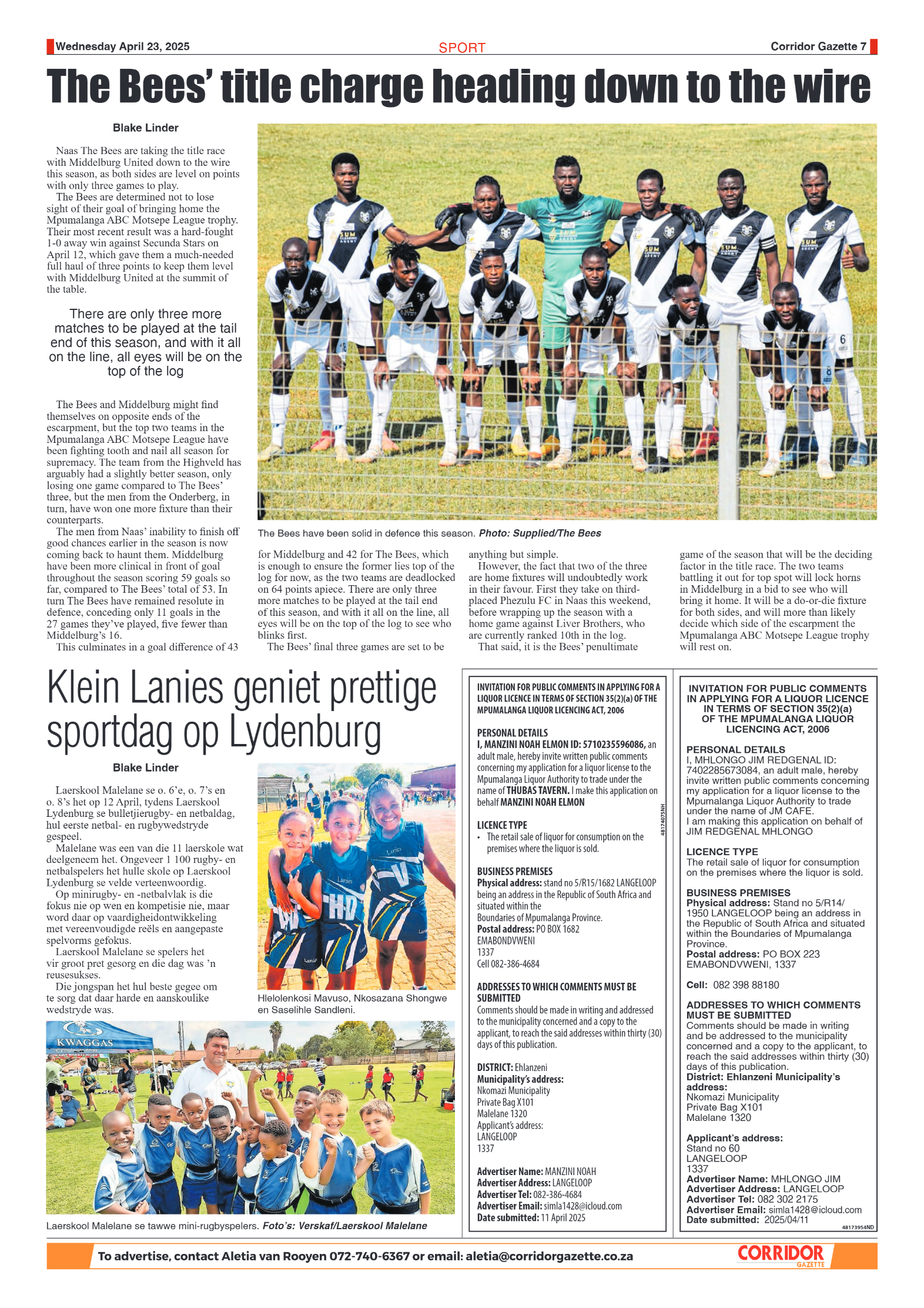 Corridor Gazette 23 April 2025 page 7