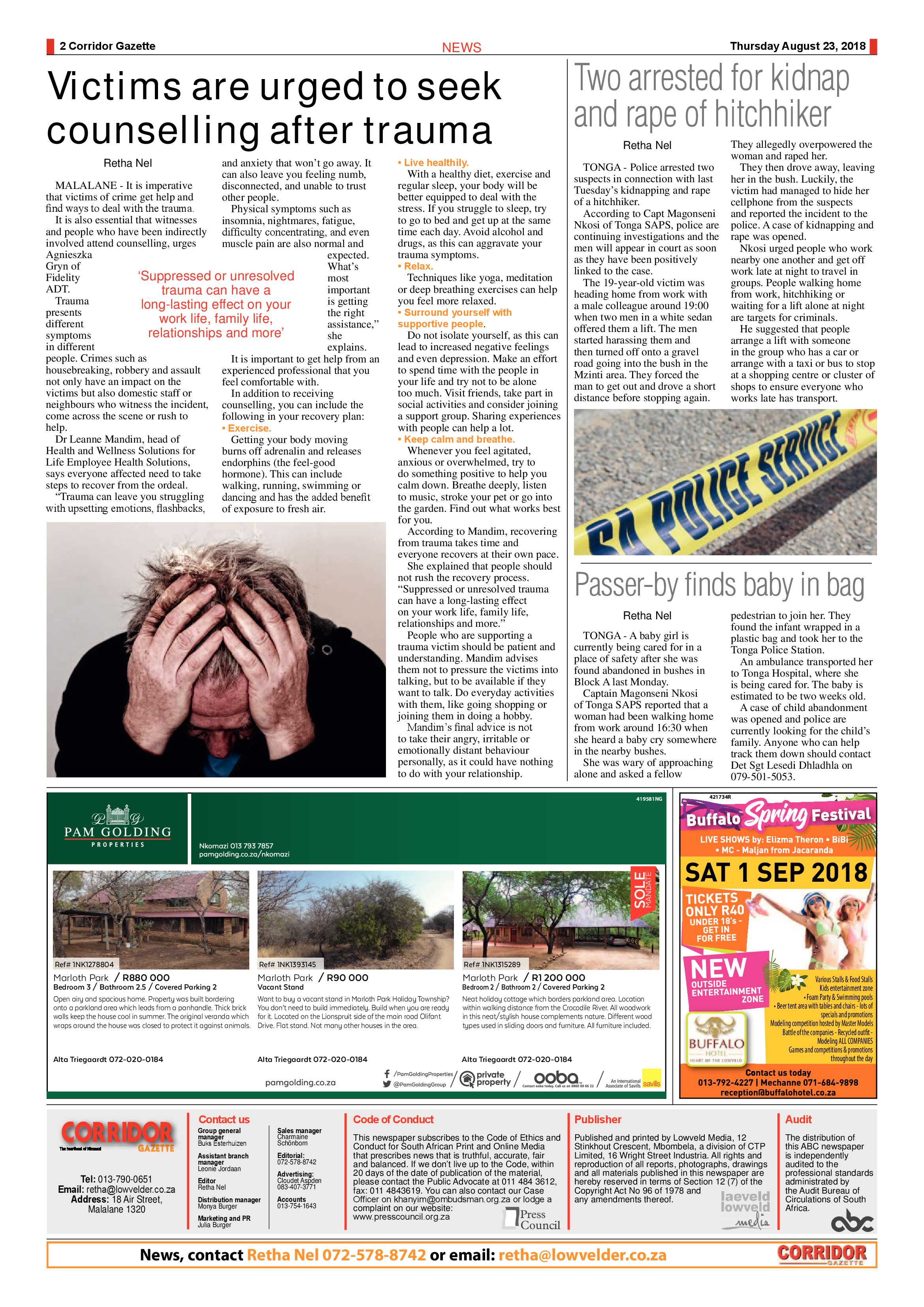 Corridor Gazette 23 August 2018 page 2