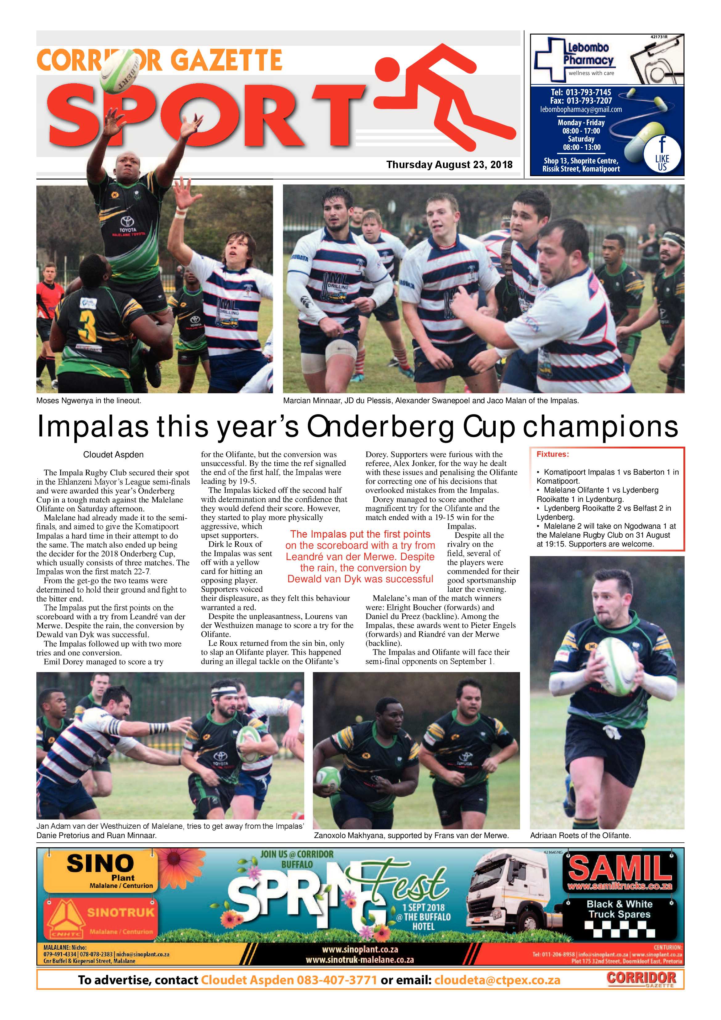 Corridor Gazette 23 August 2018 page 8