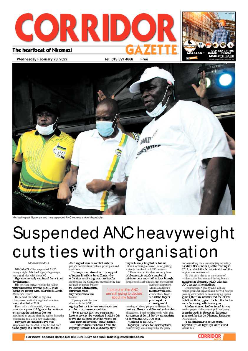 Corridor Gazette 23 February 2022 page 1