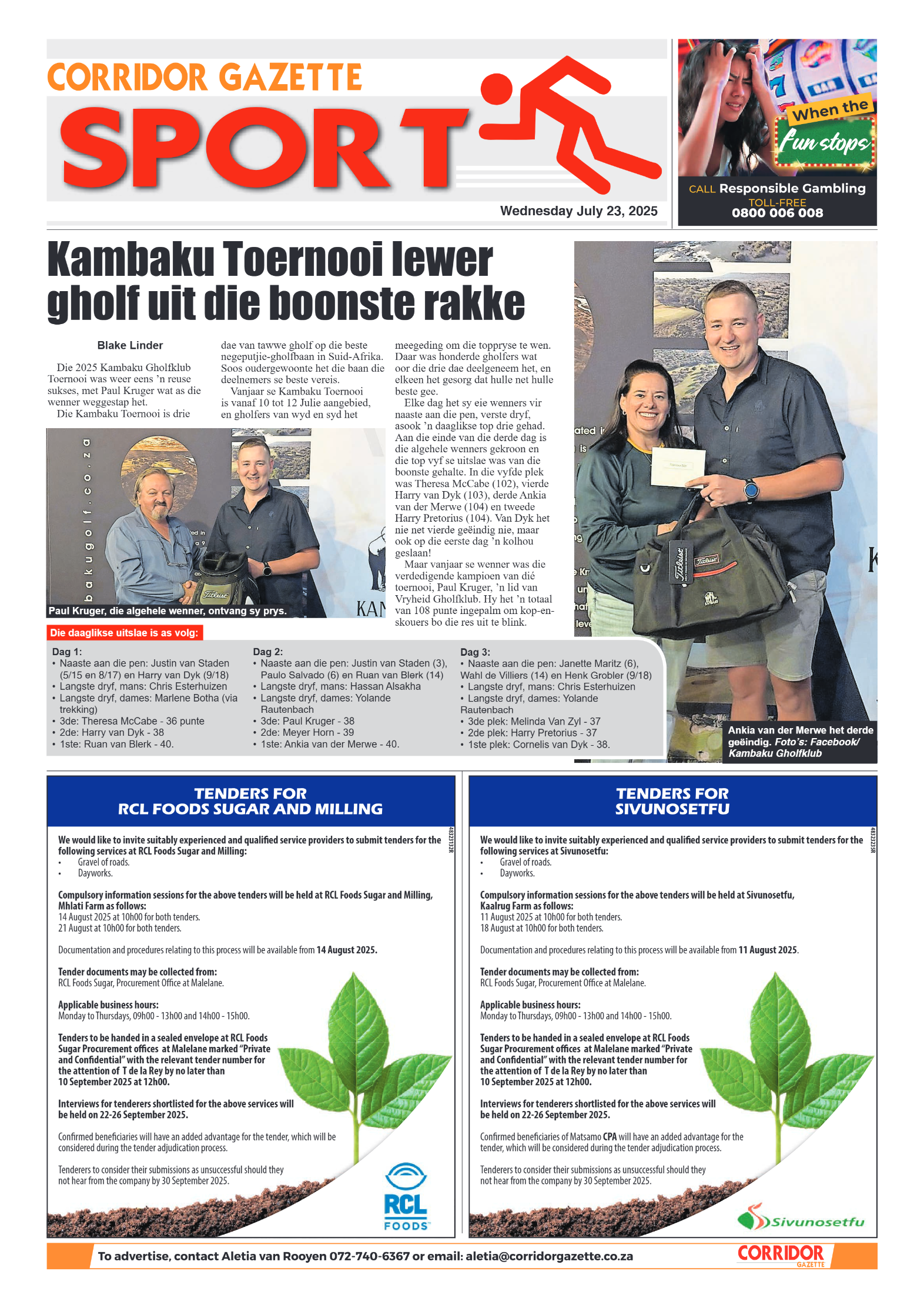 Corridor Gazette 24 July 2025 page 8