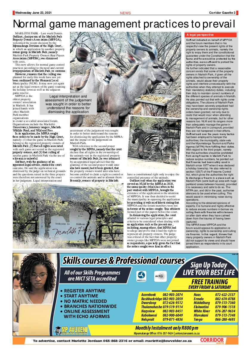 Corridor Gazette 23 June 2021 page 3