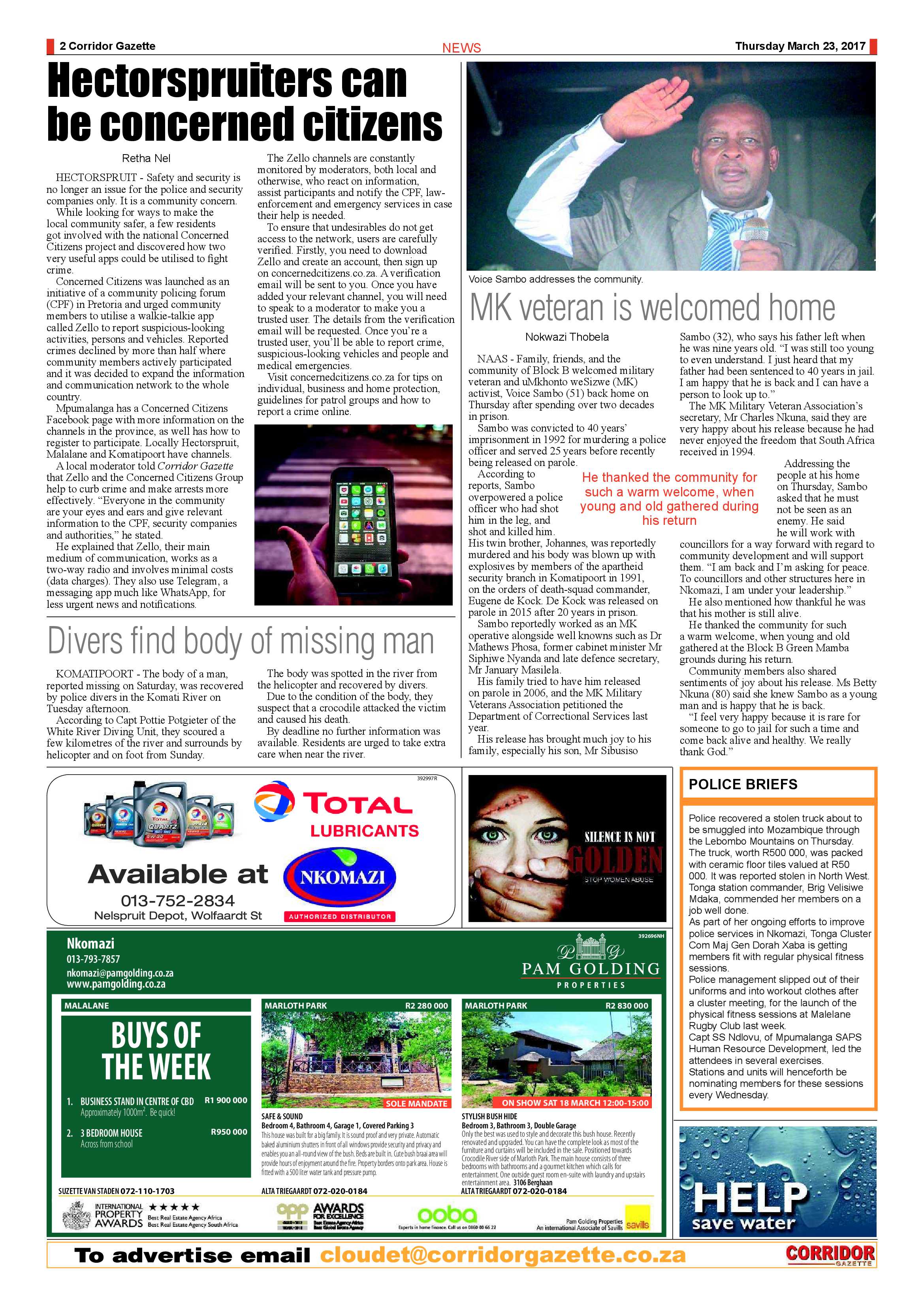 Corridor Gazette 23 March page 2