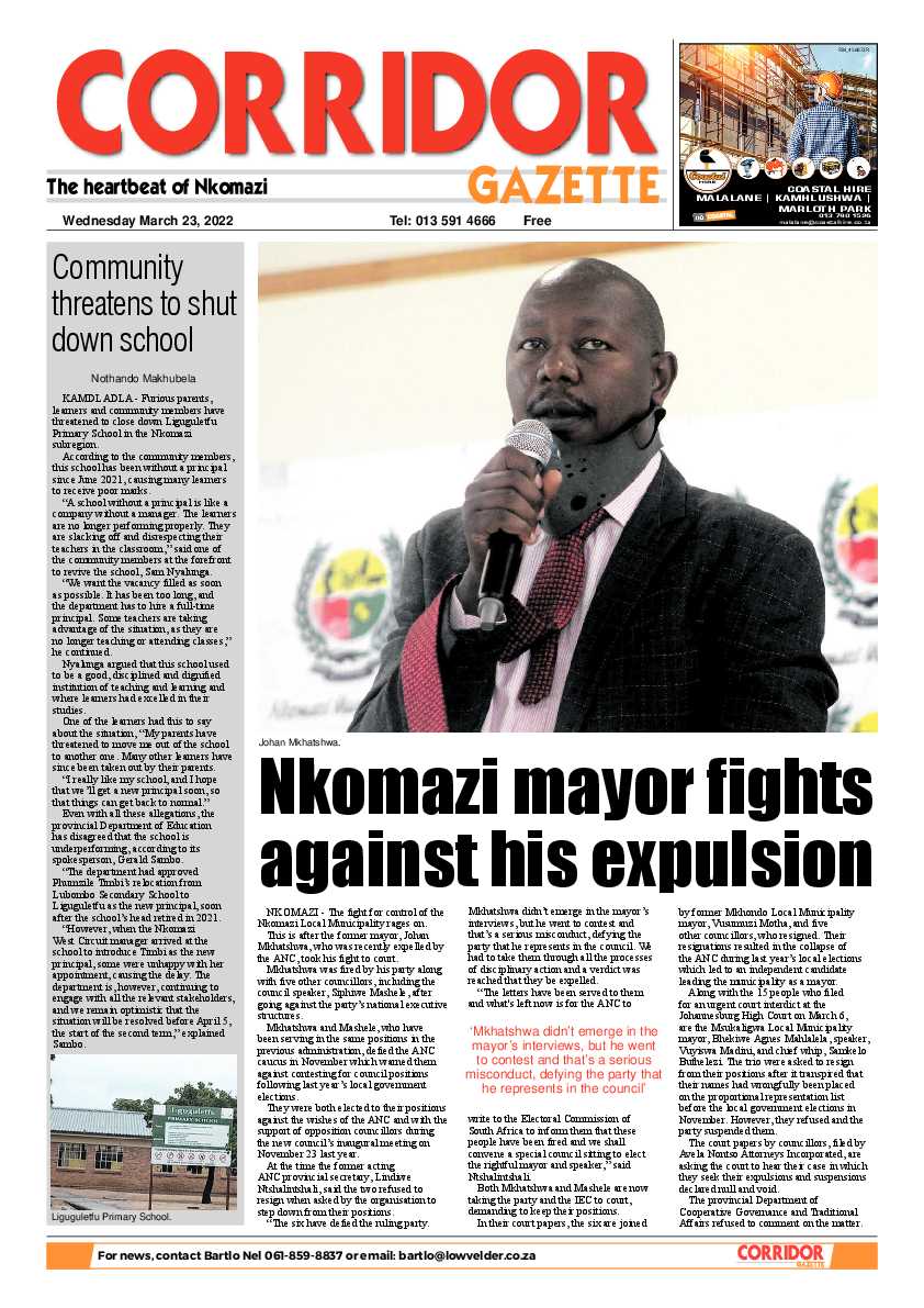 Corridor Gazette 23 March 2022 page 1