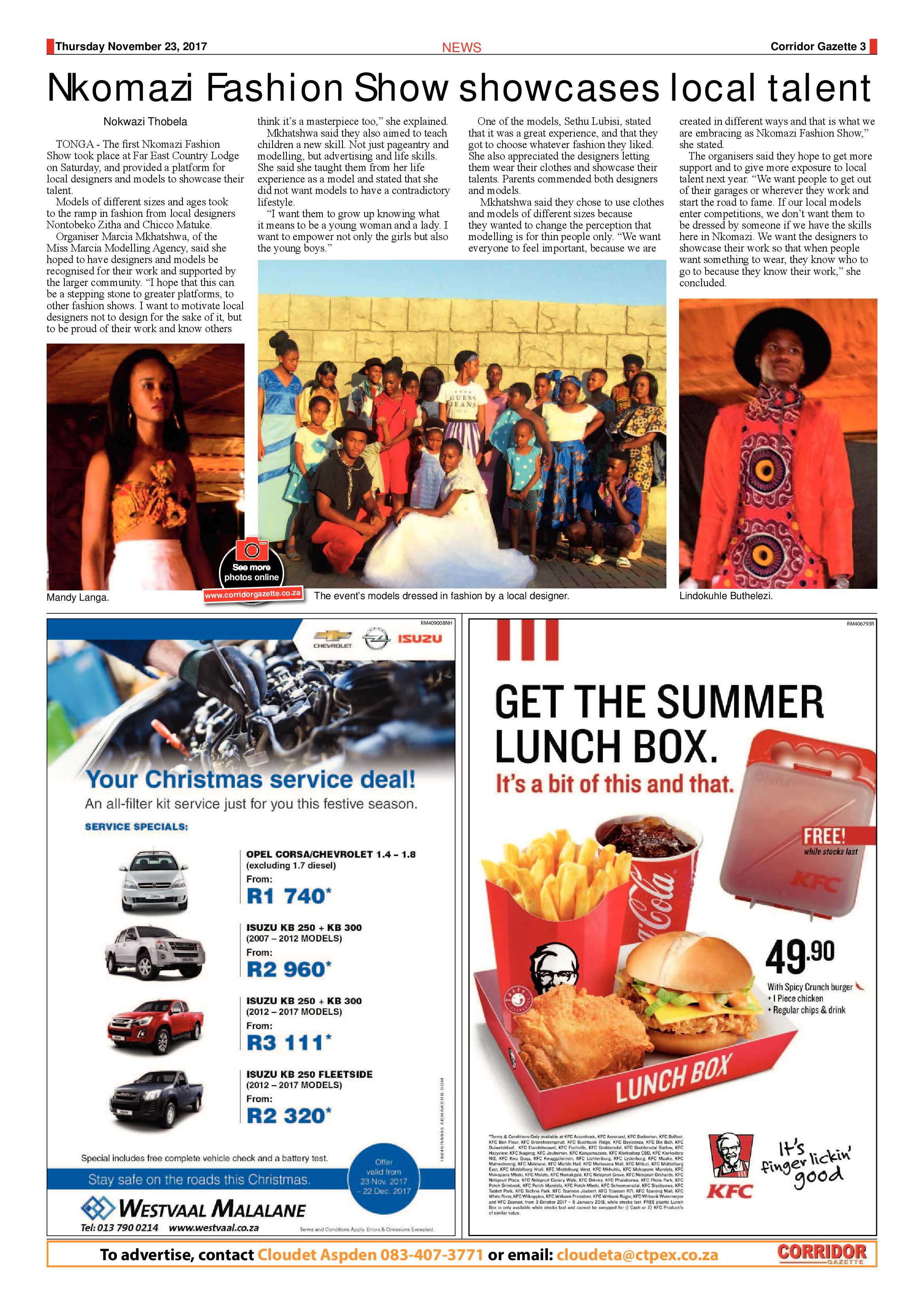 Corridor Gazette 23 November 2017 page 3