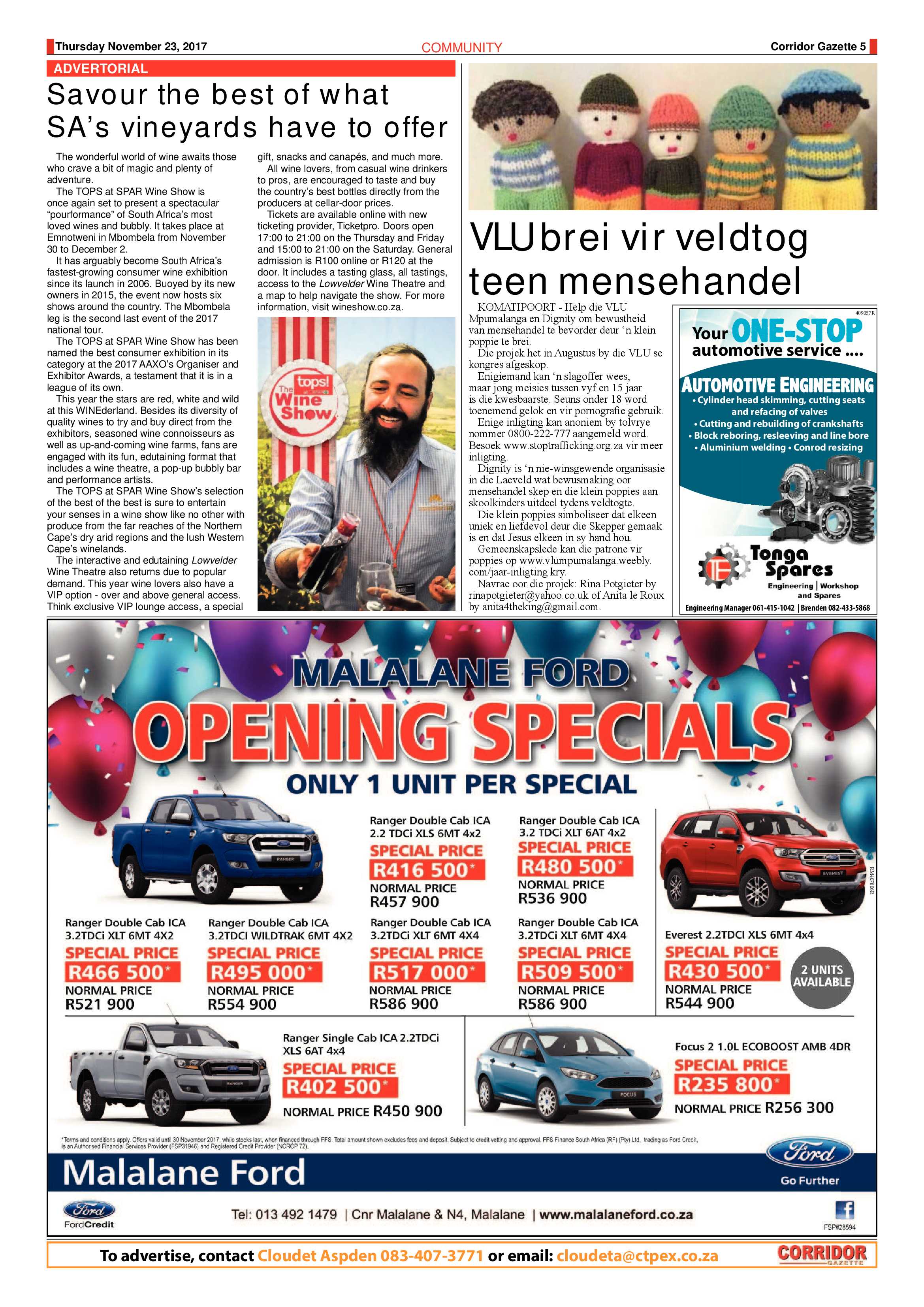 Corridor Gazette 23 November 2017 page 5
