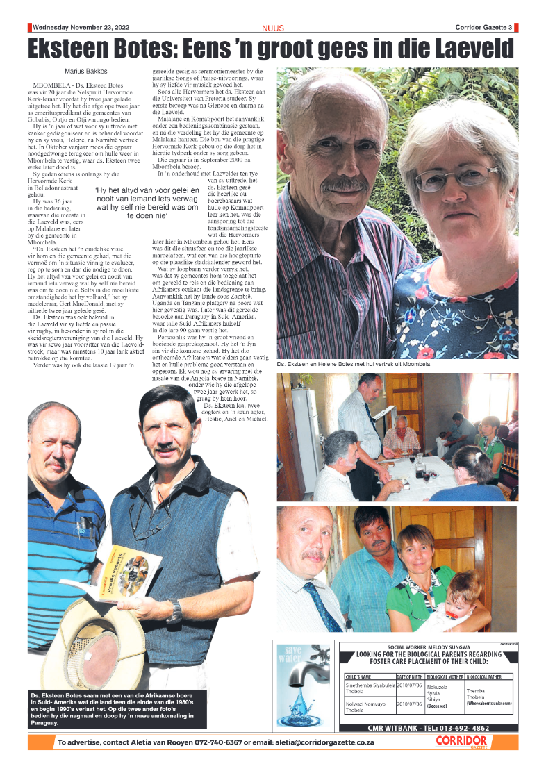 Corridor Gazette 23 November 2022 page 3