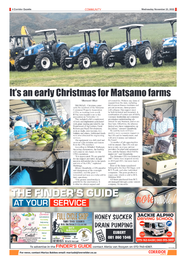 Corridor Gazette 23 November 2022 page 4