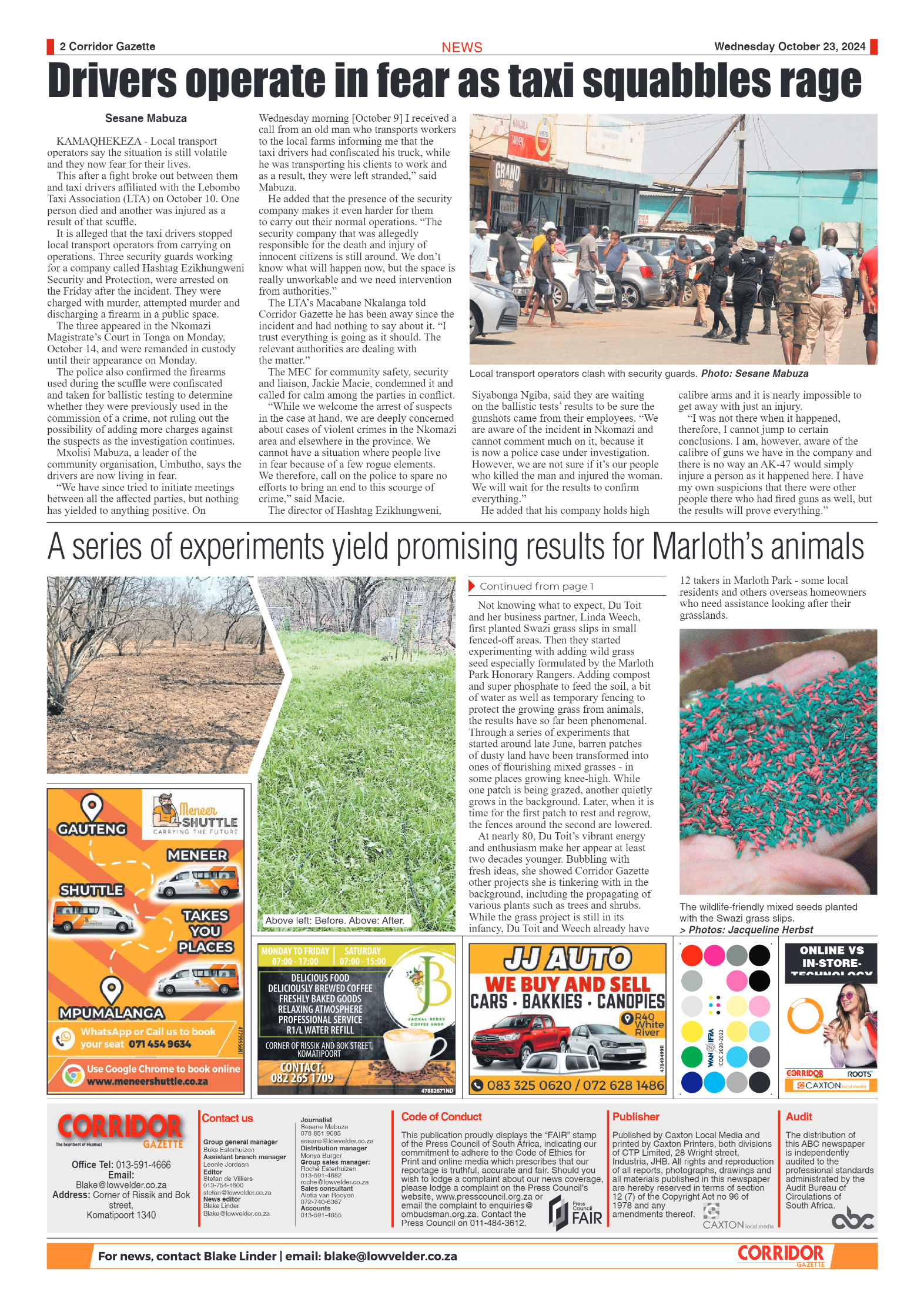 Corridor Gazette 23 October 2024 page 2