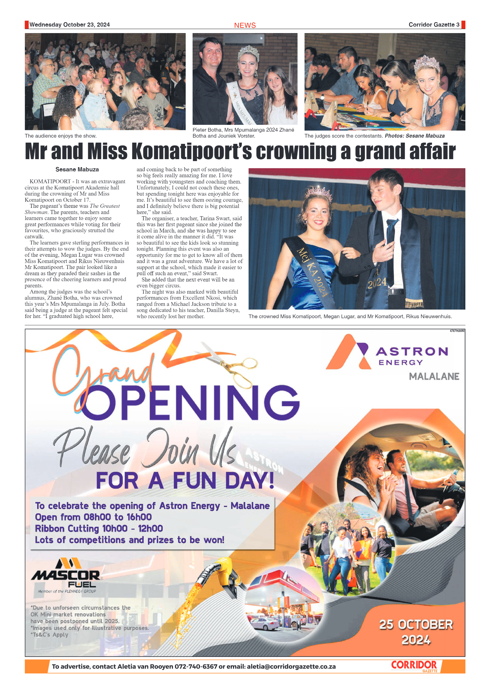 Corridor Gazette 23 October 2024 page 3
