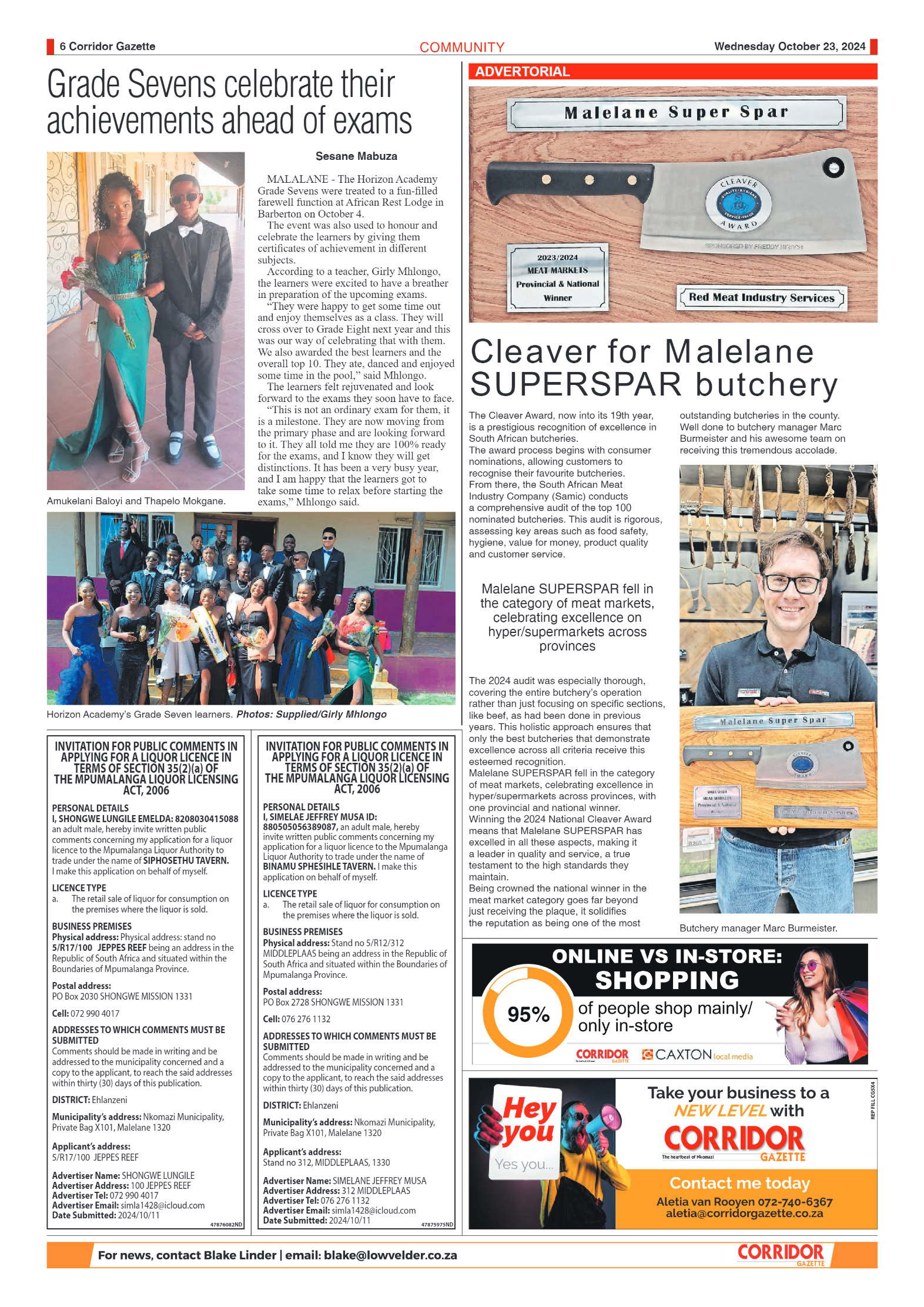 Corridor Gazette 23 October 2024 page 6