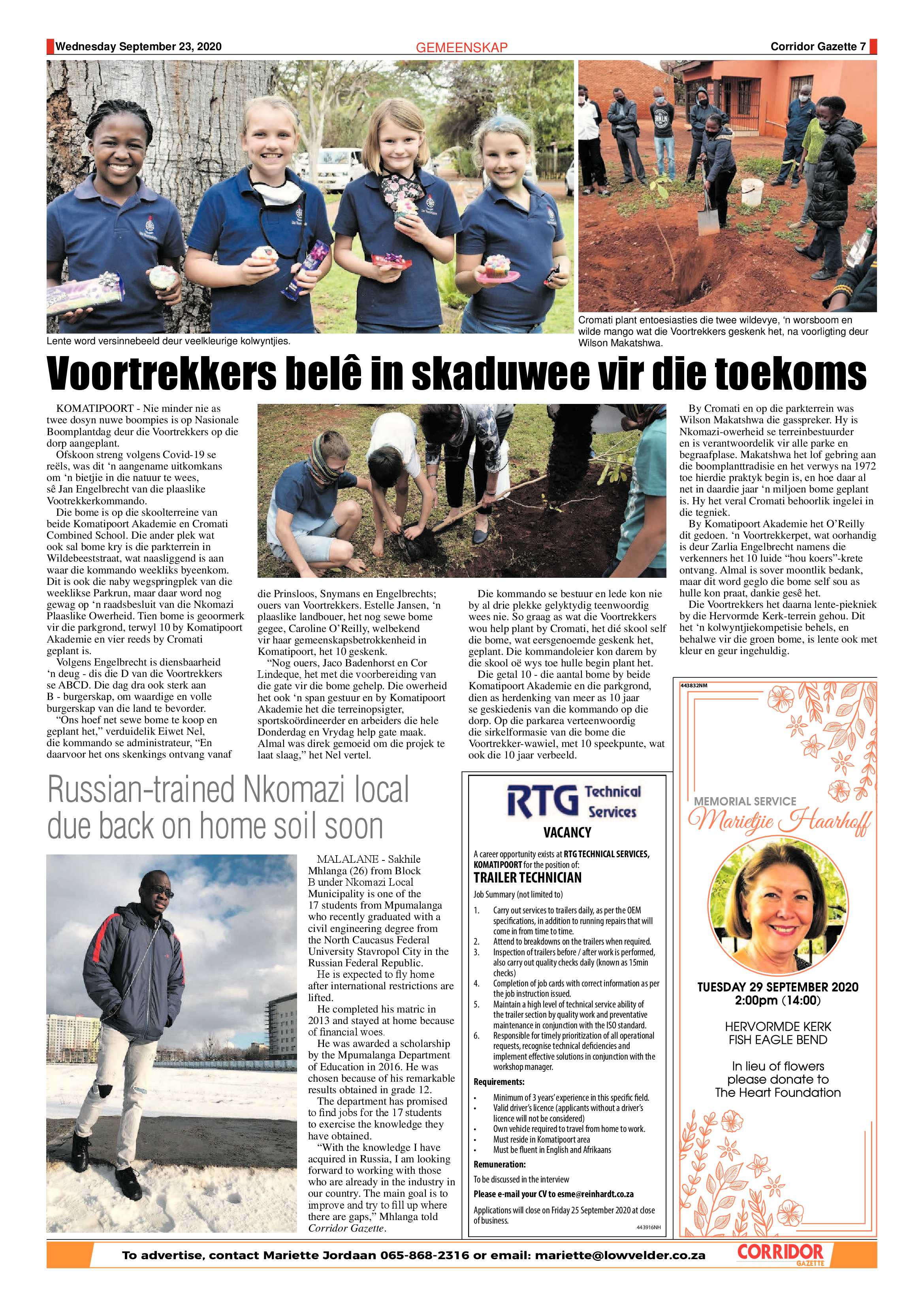 Corridor Gazette 23 September 2020 page 7