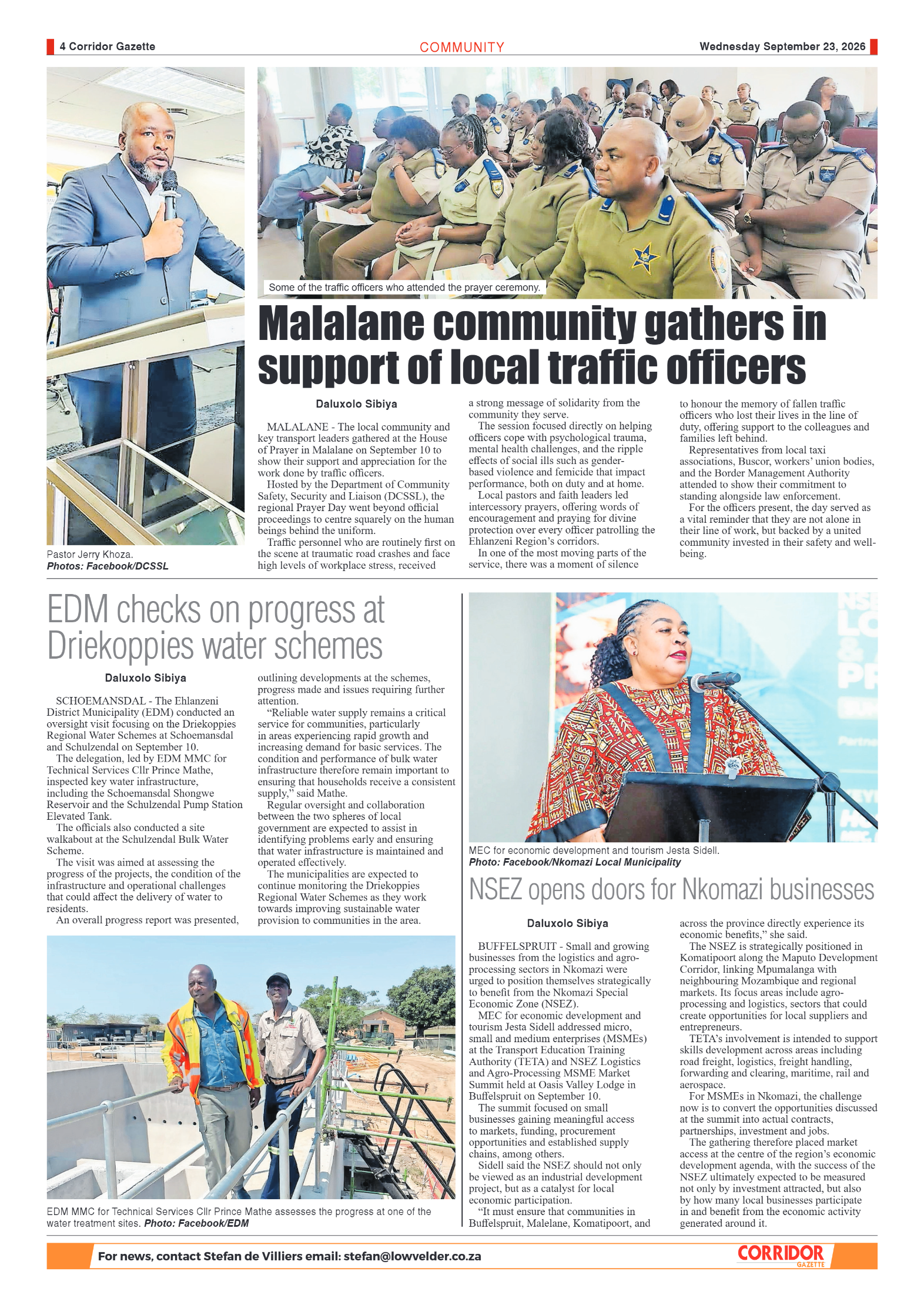 Corridor Gazette 23 September 2026 page 4